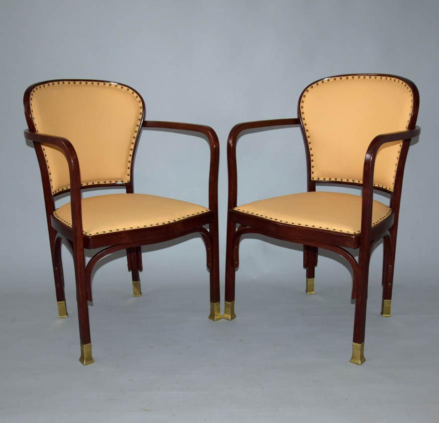 Art Nouveau 1902 Antique Sofa Set Kohn No. 717, Designed by Gustav Siegel For Sale