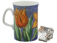 1902 Antique Sterling Silver Napkin Rings Set of Six by William Aitken