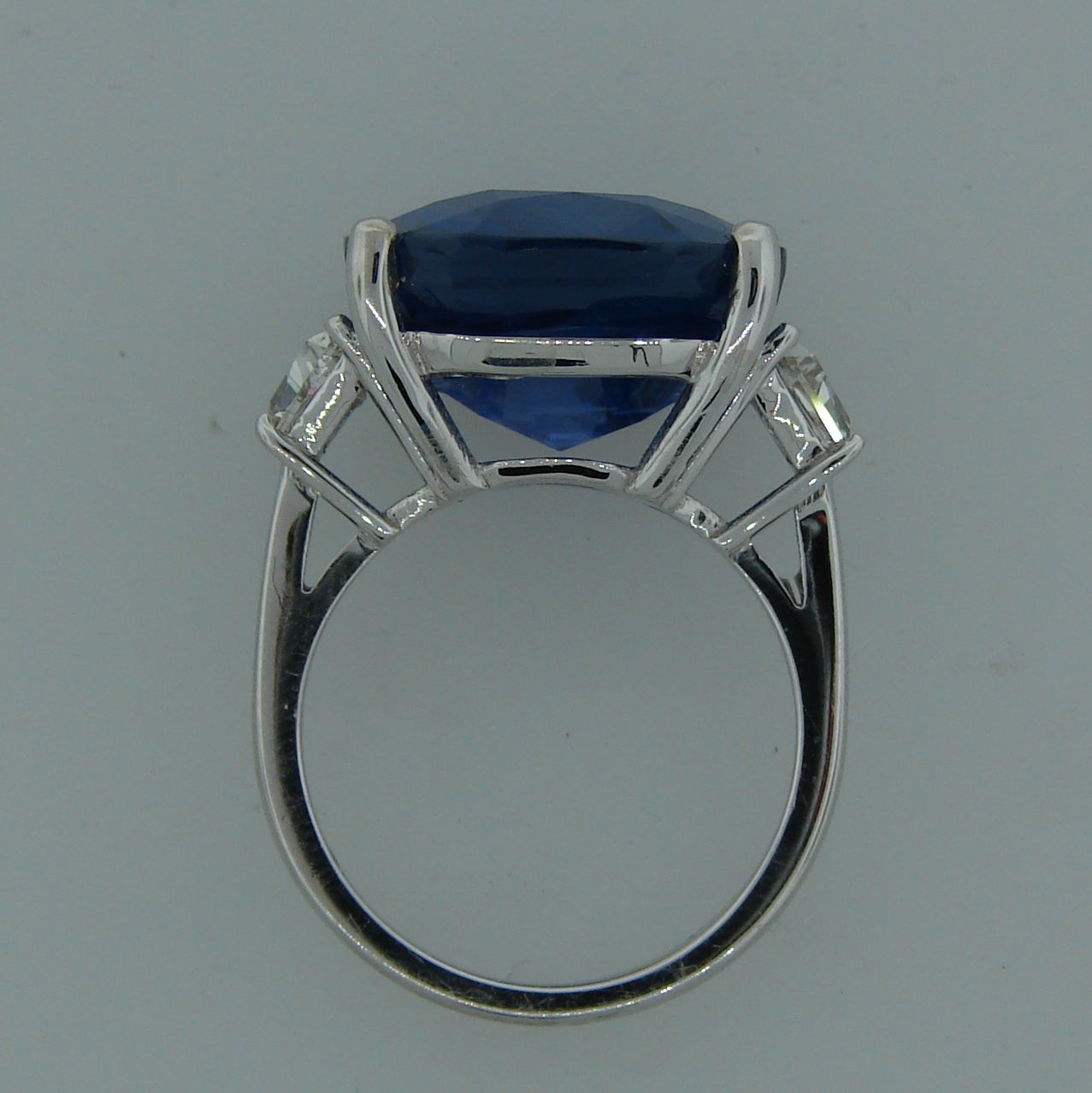 19,02 Karat Ceylon Natürlicher Saphir ohne Hitzebescheinigung Diamant  Ring im Angebot 1