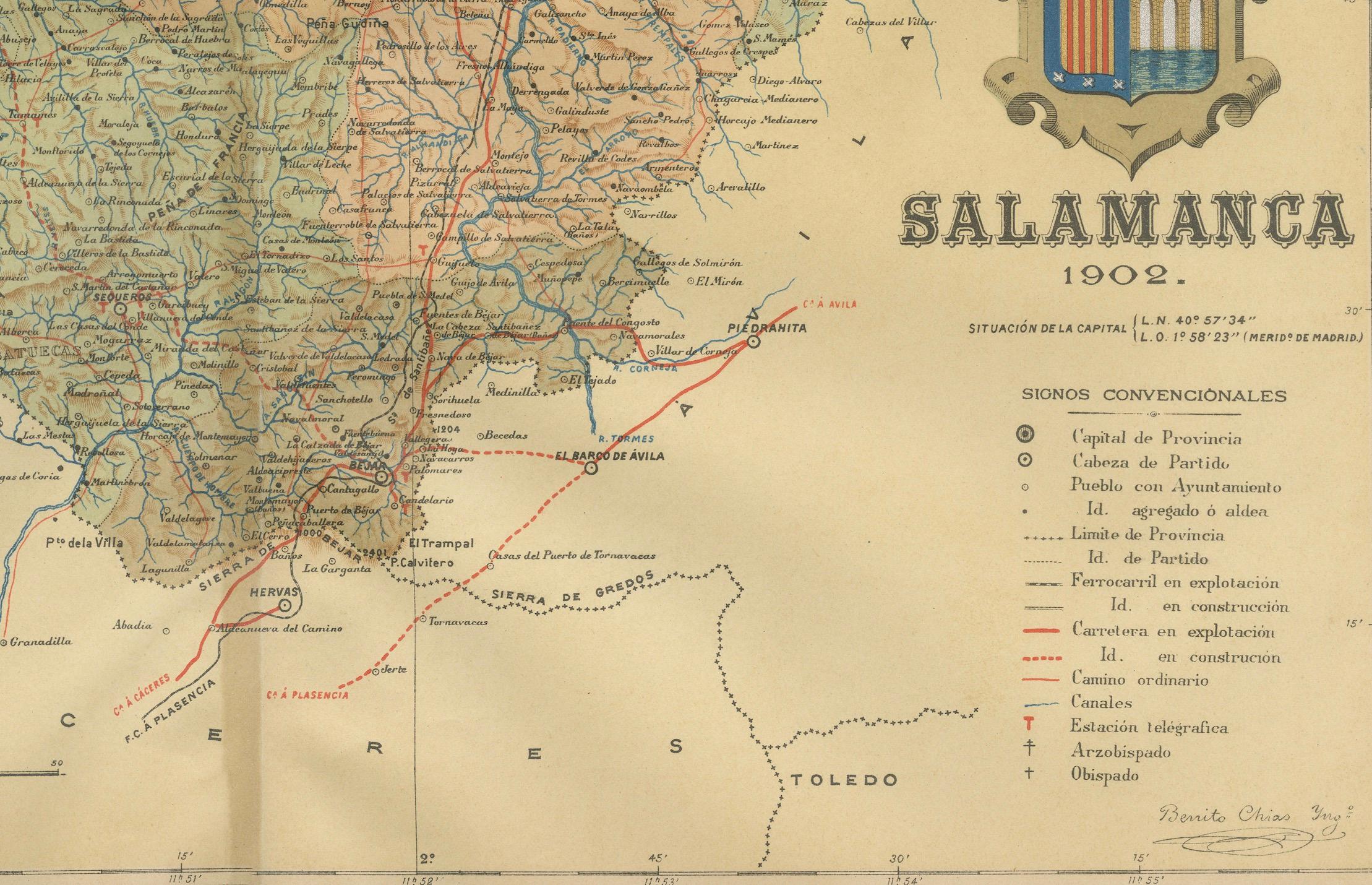 where is salamanca in spain map