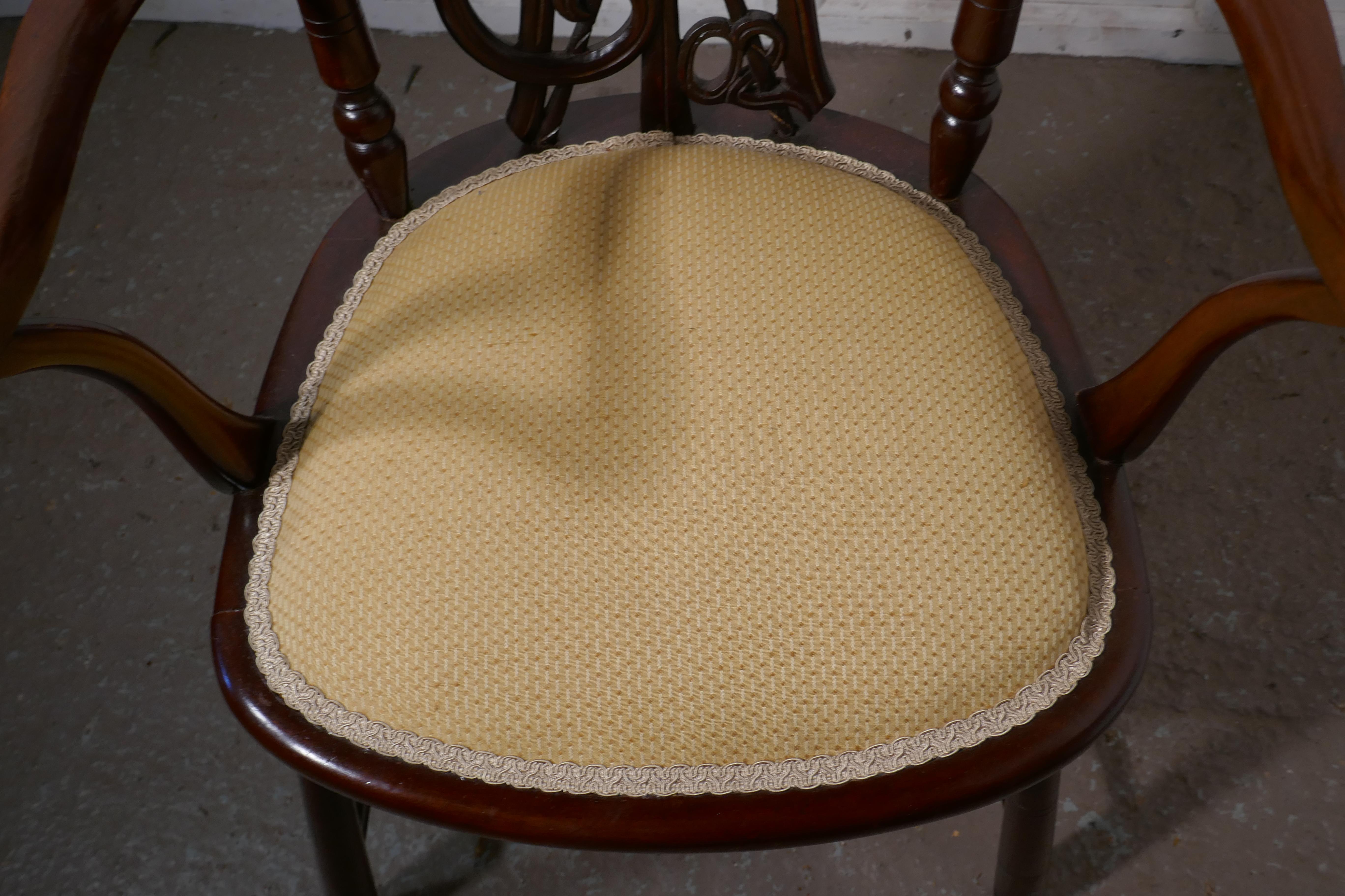 1902 Edward VII Mahogany Coronation Throne Chair 4