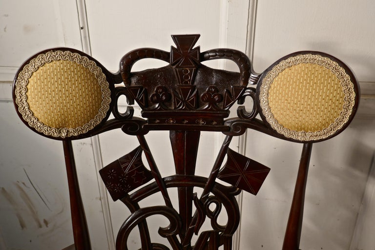 1902 Edward VII Mahogany Coronation Throne Chair For Sale at 1stDibs