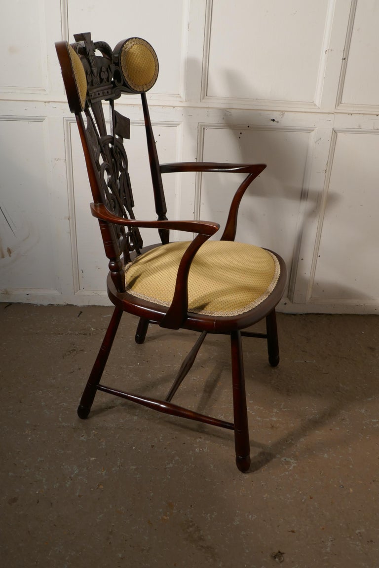 1902 Edward VII Mahogany Coronation Throne Chair For Sale at 1stDibs