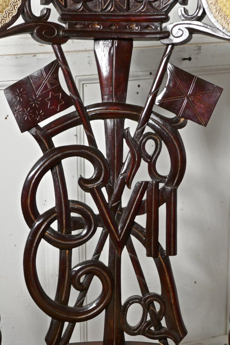 1902 Edward VII Mahogany Coronation Throne Chair For Sale at 1stDibs