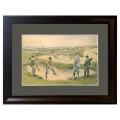 Antique 1902 "In the Sand" Photogravure by James Michael Brown from Sporting Pictures