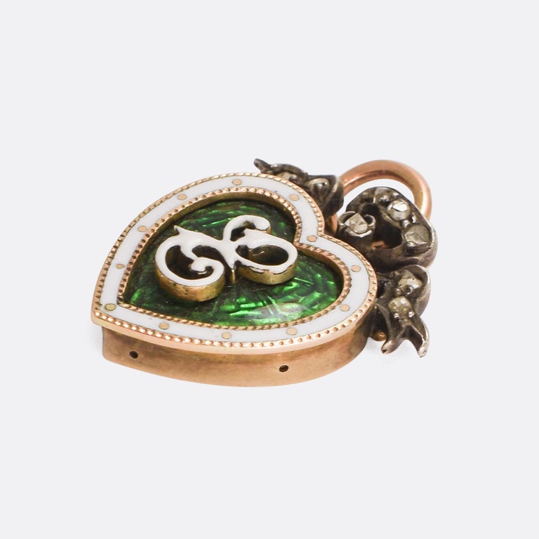 1902 King Edward VII Guilloché Enamel Royal Coronation "E" Pendant