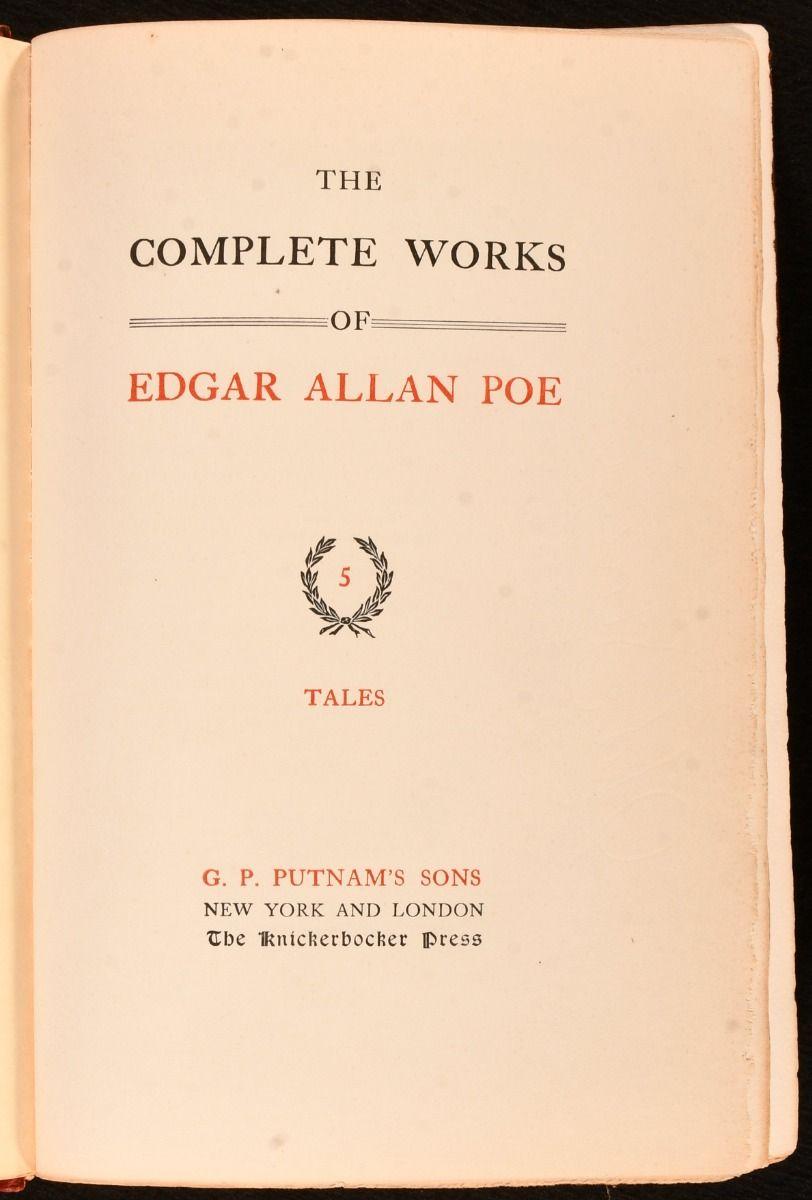 1902 The Complete Works of Edgar Allan Poe For Sale 12