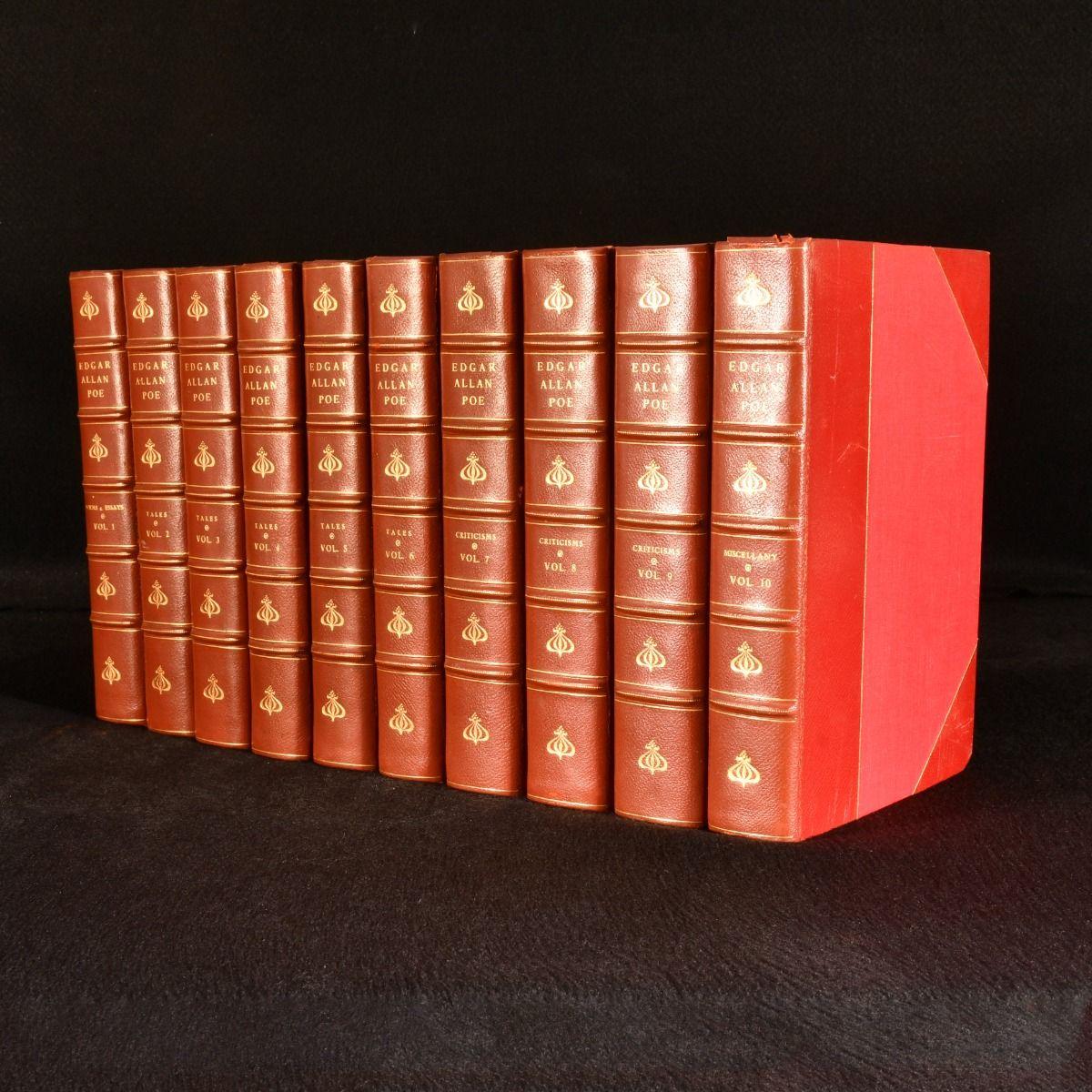 A beautiful limited edition set of the complete works of Edgar Allan Poe, illustrated with ten plates to each volume, and signed by the publisher.

The Arnheim Edition of Poe's works.

This set is number thirty-seven of three-hundred signed and