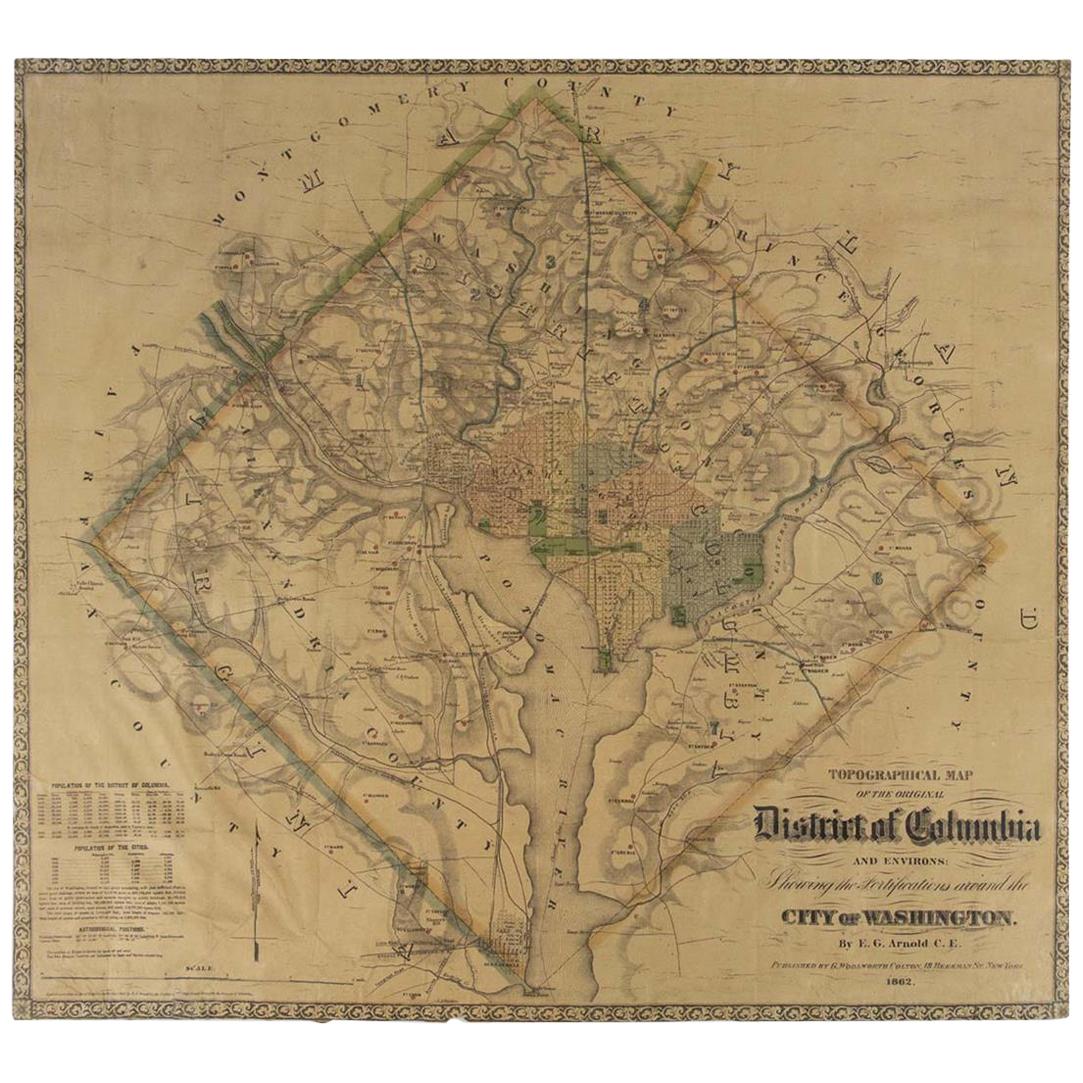 1902 "Topographical Map of the Original District of Columbia, After Arnold