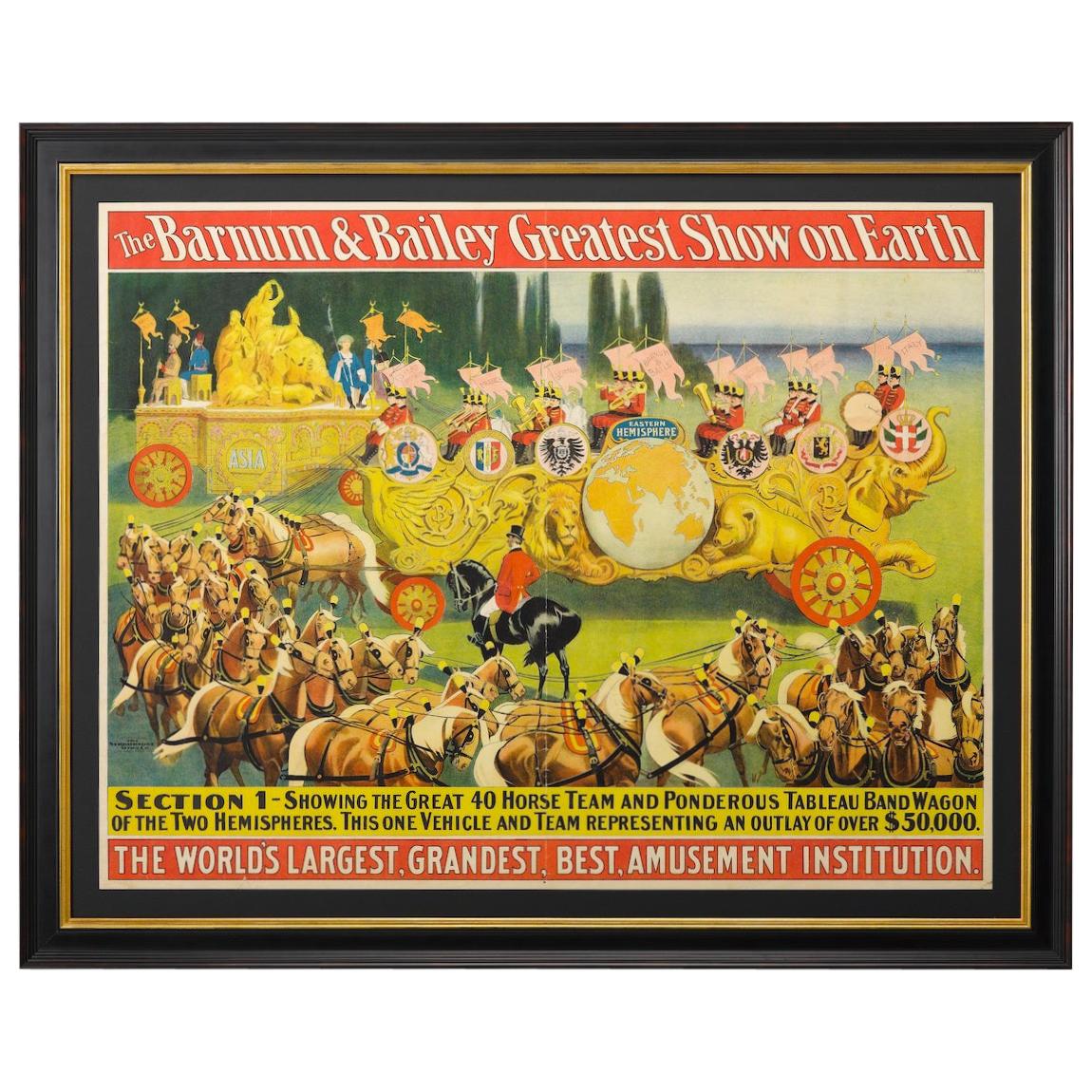 1903 "Barnum & Bailey Circus, " Antique Advertisement Poster
