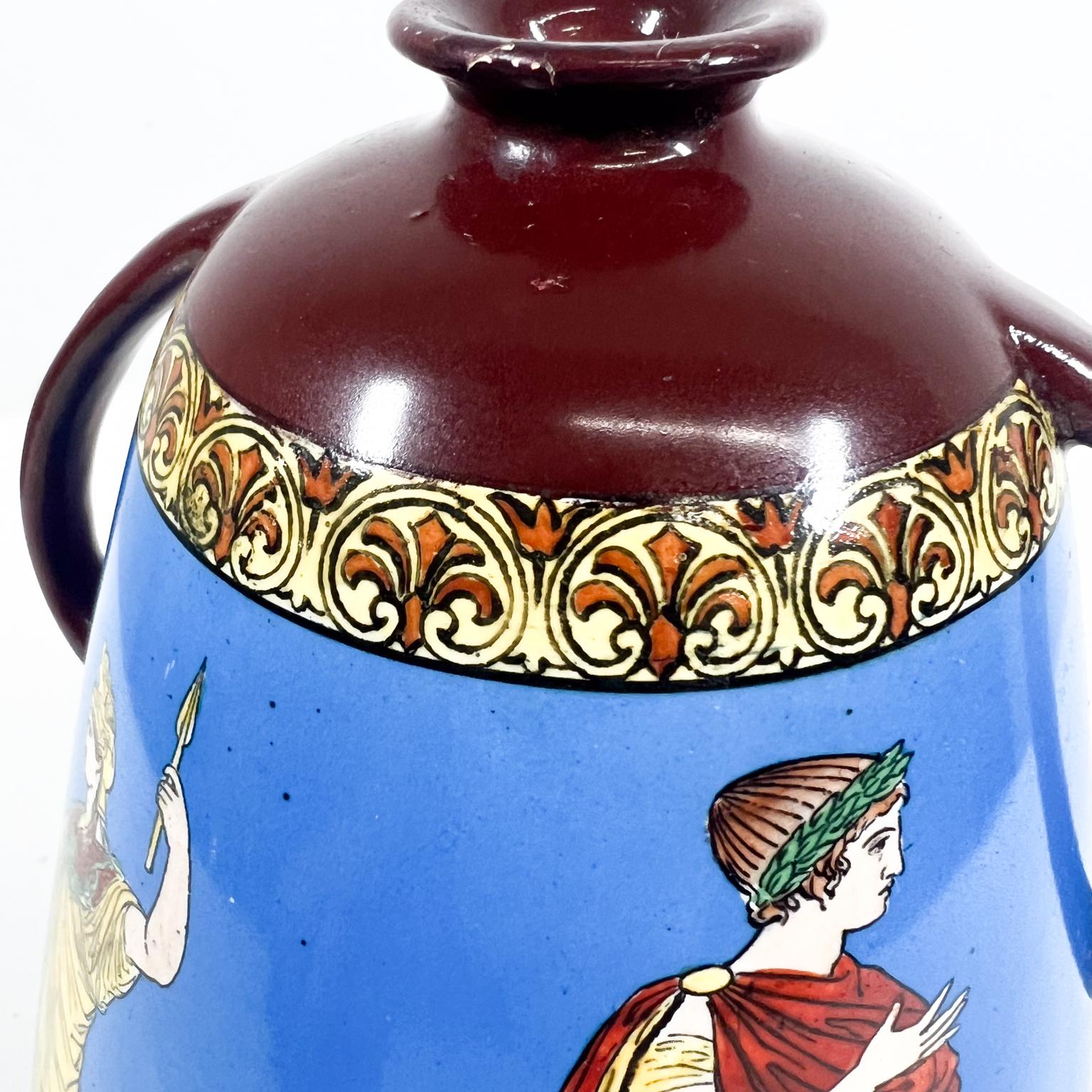 Early 20th Century 1903 Greek Revival Vase Frank Beardmore & Co Athenian Art Ware Fenton
