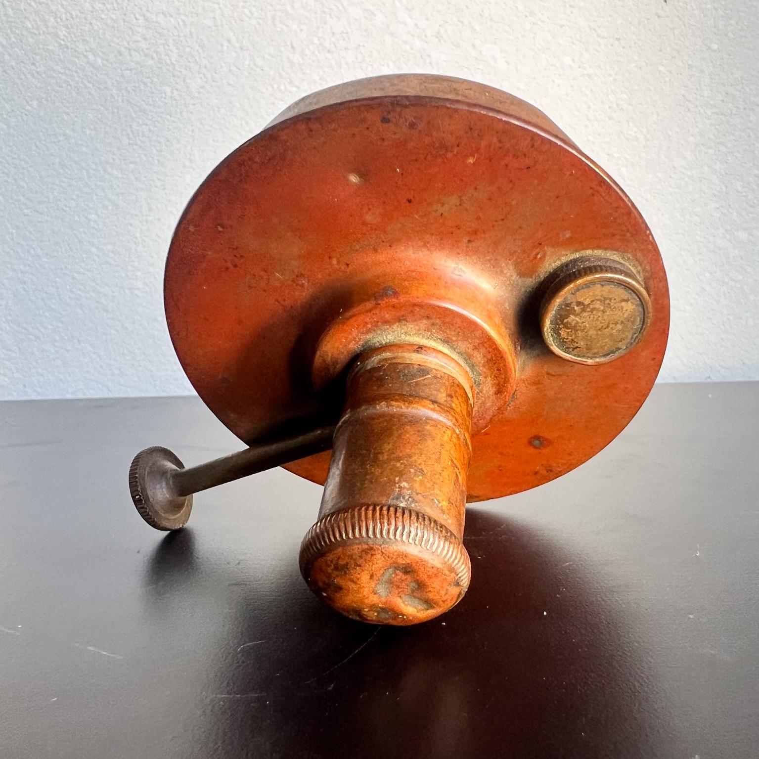 Lampe à huile ancienne Manning Bowman, 1904, cuivre patiné et laiton en vente 7