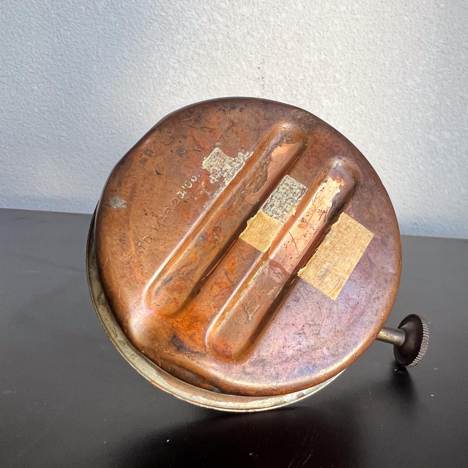 Lampe à huile ancienne Manning Bowman, 1904, cuivre patiné et laiton en vente 8