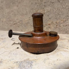 1904 Antique Manning Bowman Patinated Copper Brass Oil Lamp