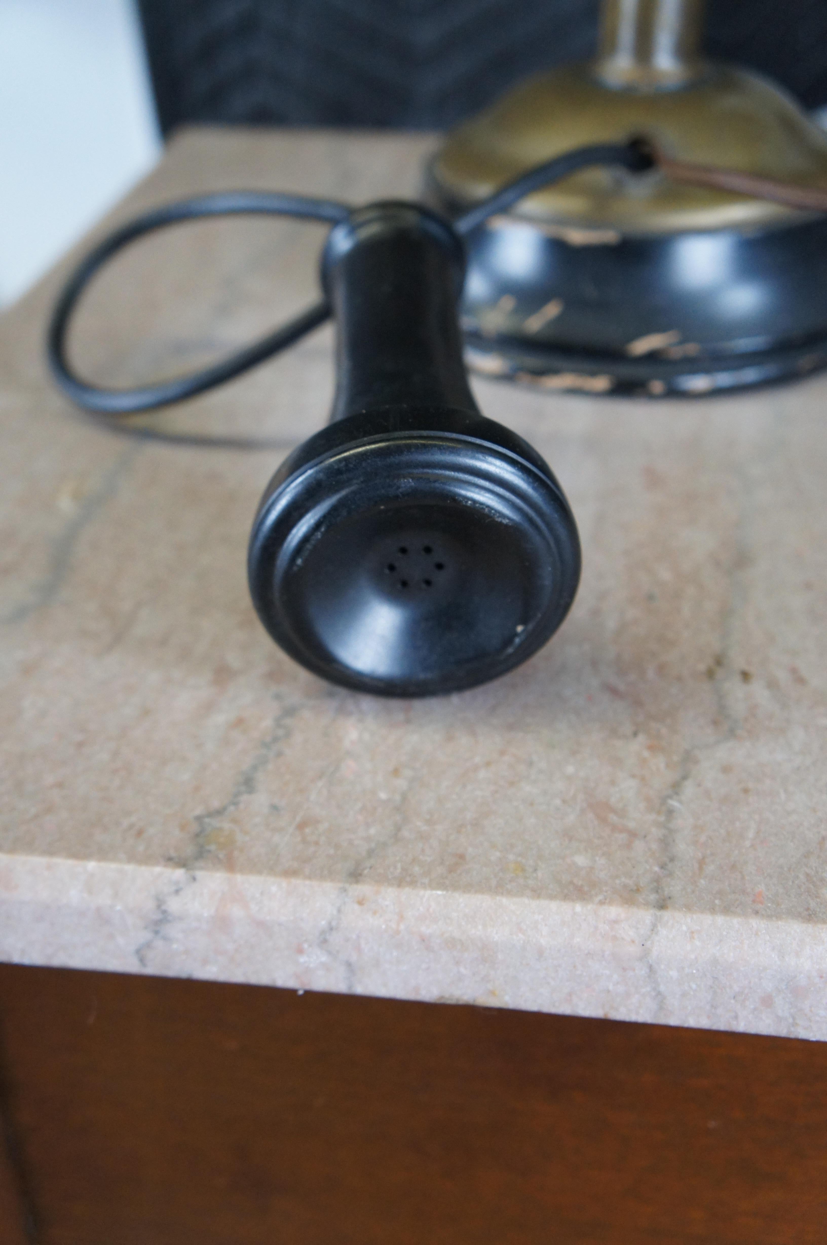 1904 Antiguo candelabro de latón Western Electric transformado en lámpara de teléfono en venta 5