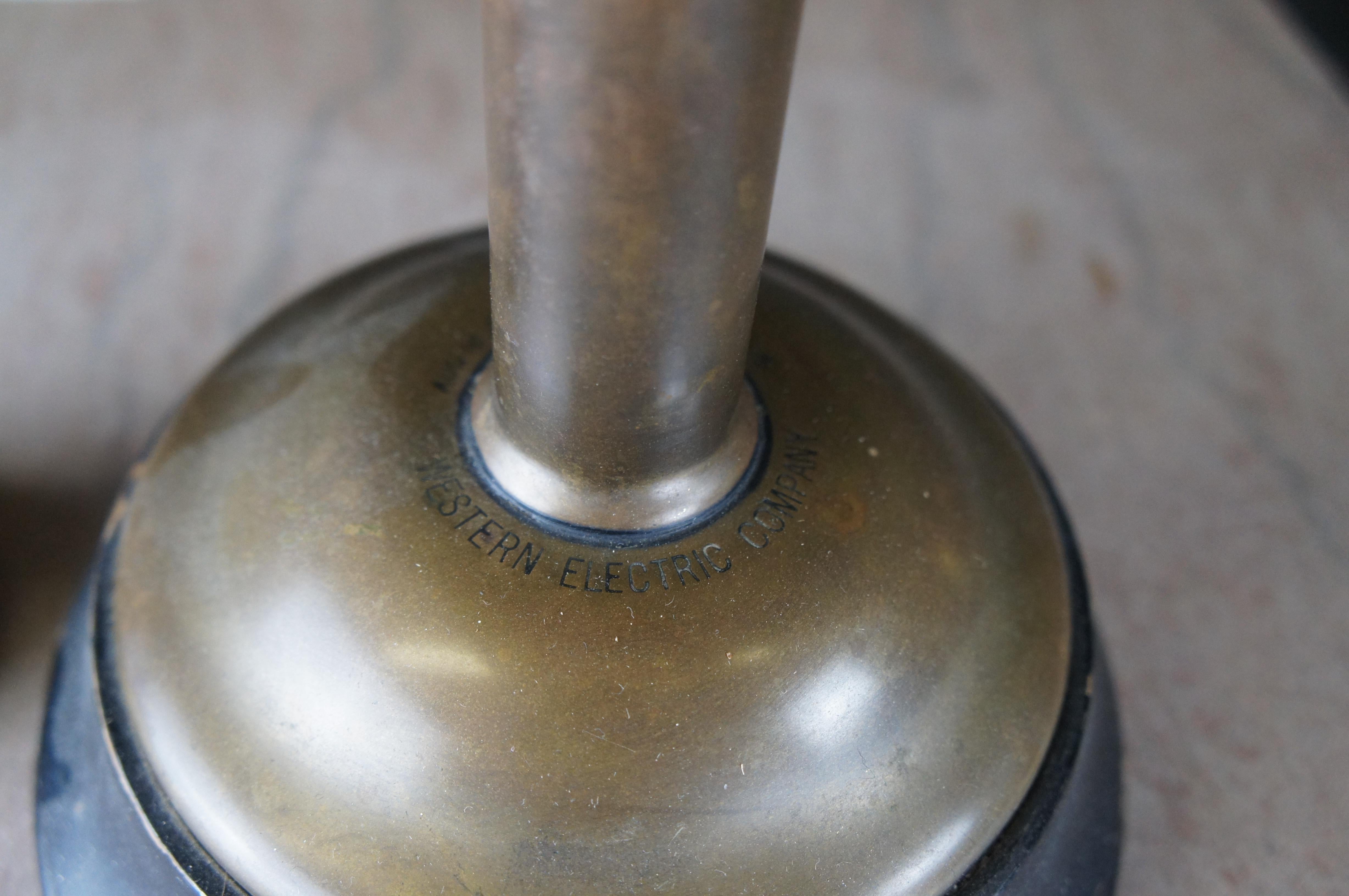 1904 Antiguo candelabro de latón Western Electric transformado en lámpara de teléfono en Bueno estado para la venta en Dayton, OH