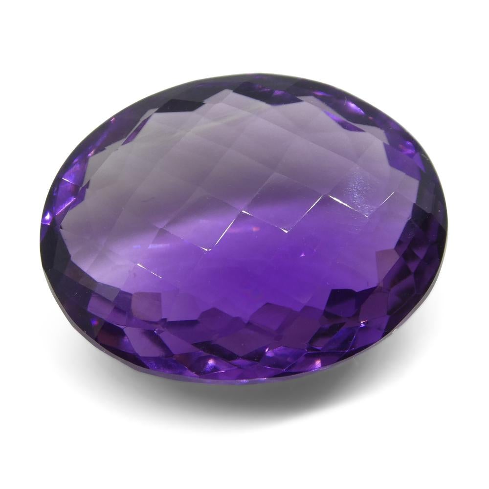 19.04 ct Oval Checkerboard Amethyst In New Condition For Sale In Toronto, Ontario
