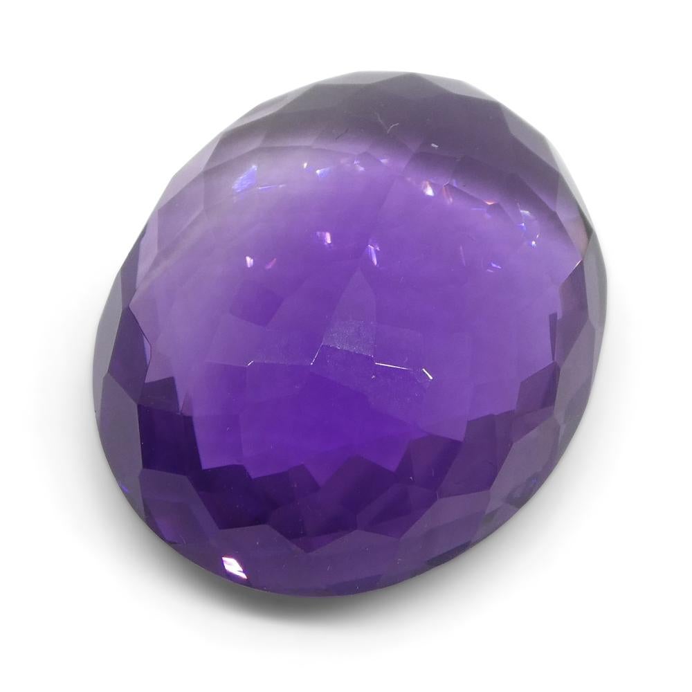 19.04 ct Oval Checkerboard Amethyst For Sale 1