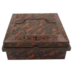 1904 Huntley & Palmers Faux Boulle Biscuit Tin Box