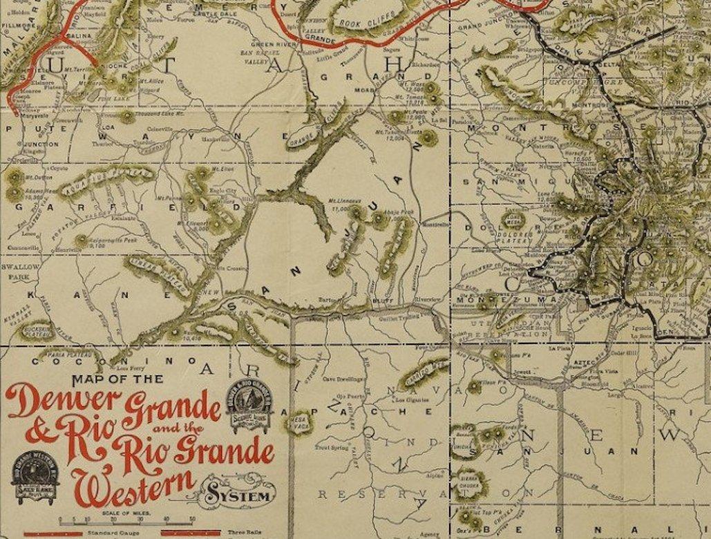 1904 Map of the Denver and Rio Grande & Rio Grande Western System, Rand McNally In Good Condition In Colorado Springs, CO