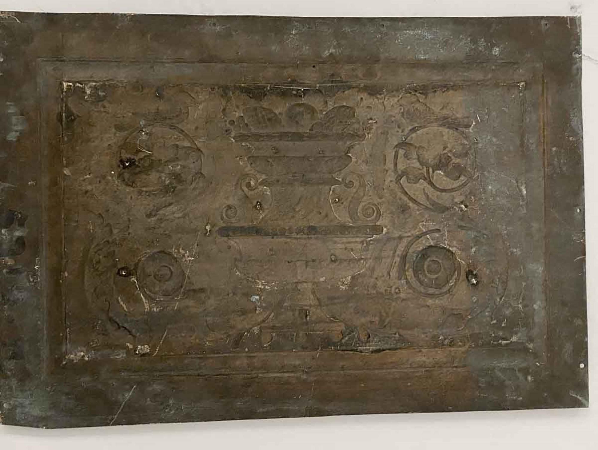 American 1904 Original Bronze Panel from the St. Regis Hotel, NYC, Beaux-Arts Style