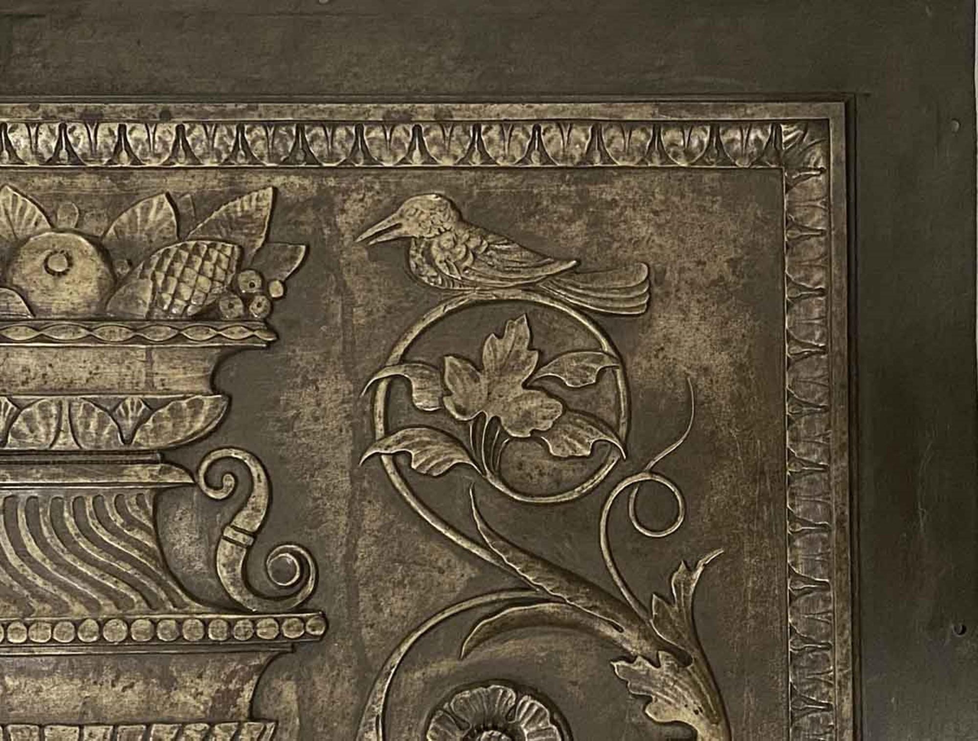 1904 Original Bronze Panel from the St. Regis Hotel, NYC, Beaux-Arts Style 1