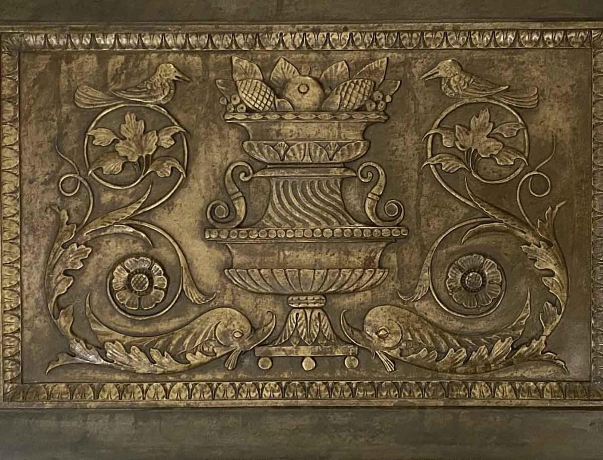 1904 Original Bronze Panel from the St. Regis Hotel, NYC, Beaux-Arts Style 4