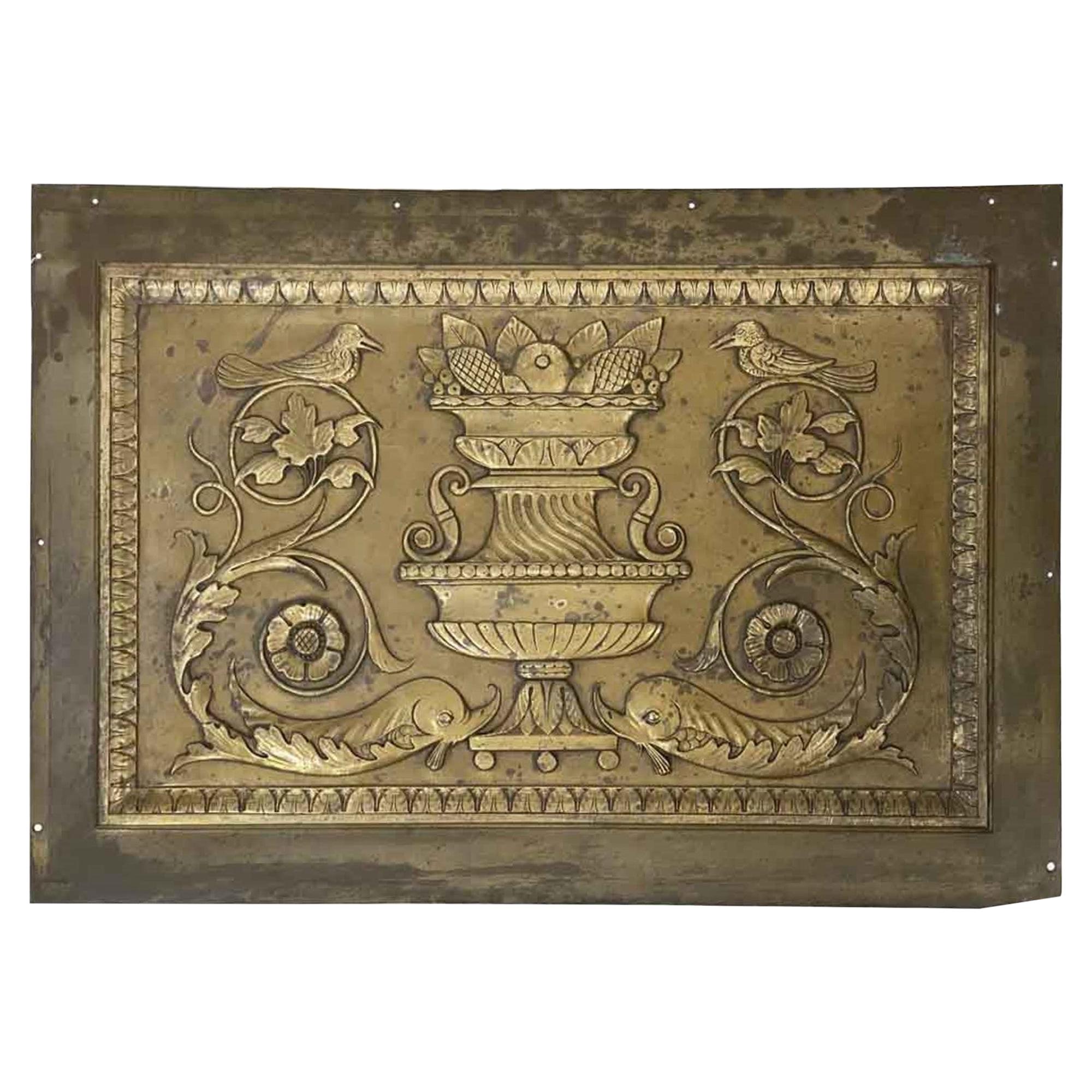 1904 Original Bronze Panel from the St. Regis Hotel, NYC, Beaux-Arts Style