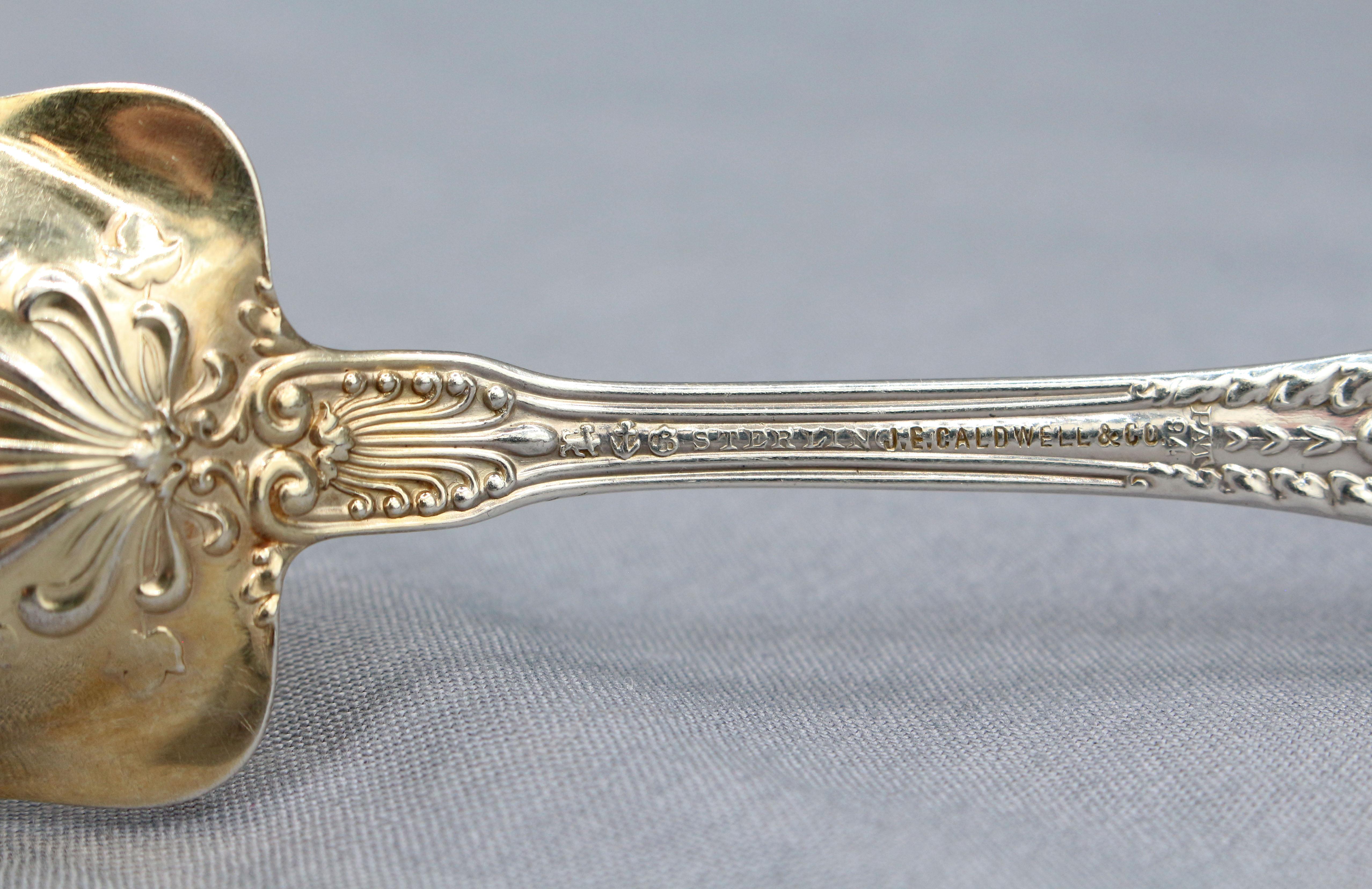 1904 Set of 12 Sterling Silver Fruit Spoons in 