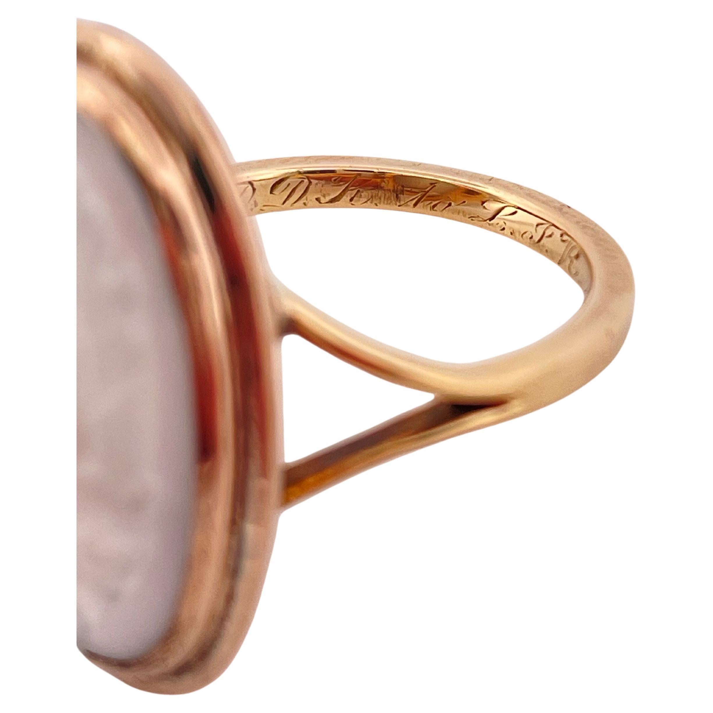 1905 Antike Kamee Ring Set in 14K Gelbgold im Angebot 3