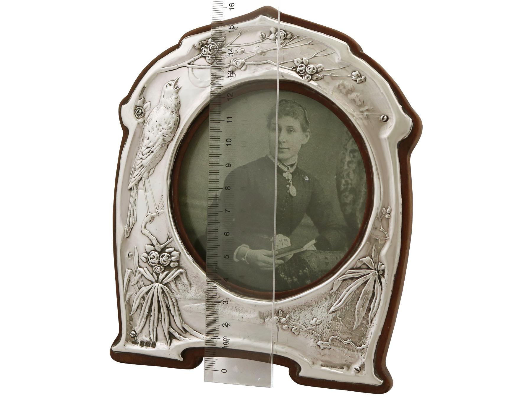 1905 Antique Edwardian Sterling Silver Photograph Frame 7