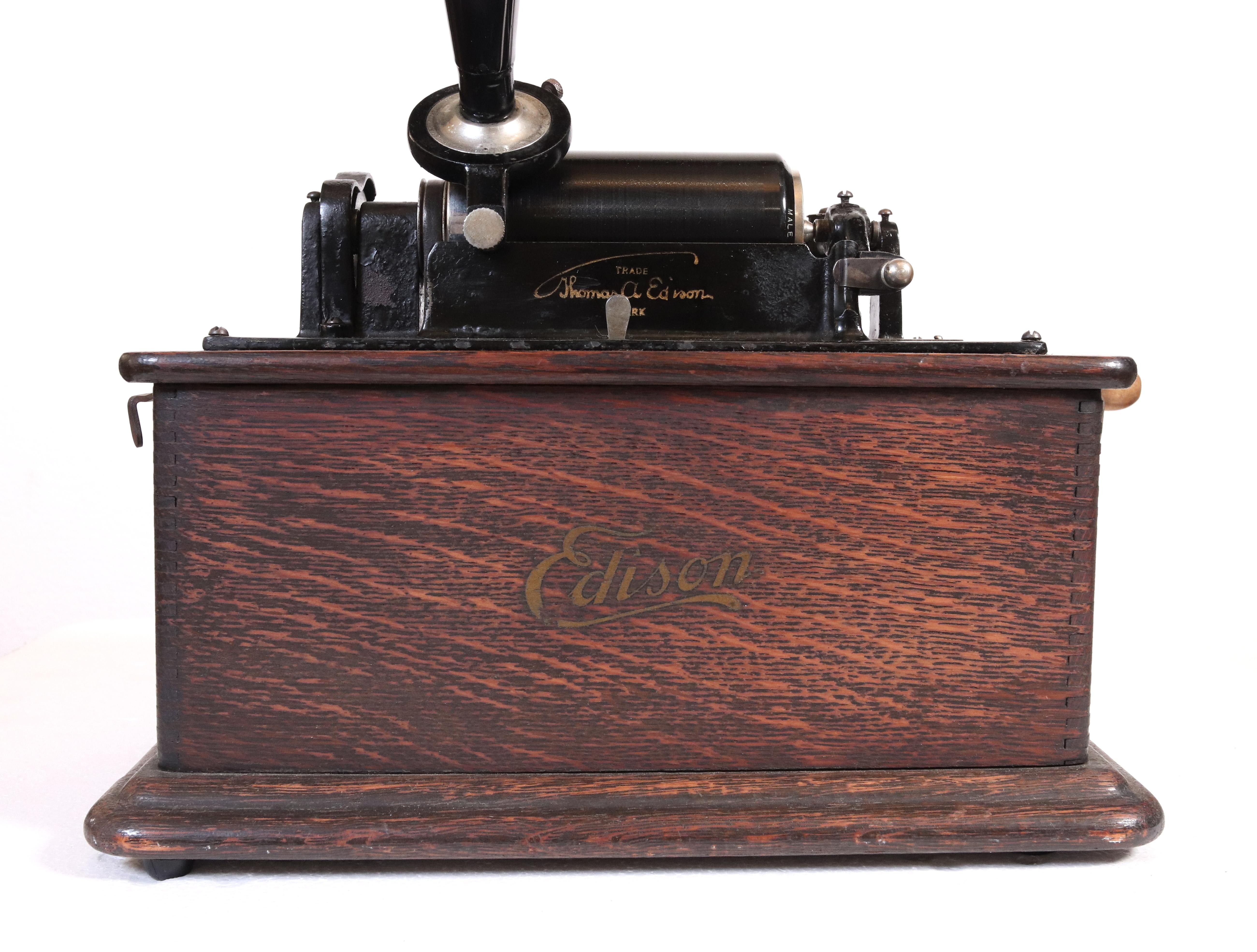 1905 Antiguo fonógrafo estándar Thomas Edison 4