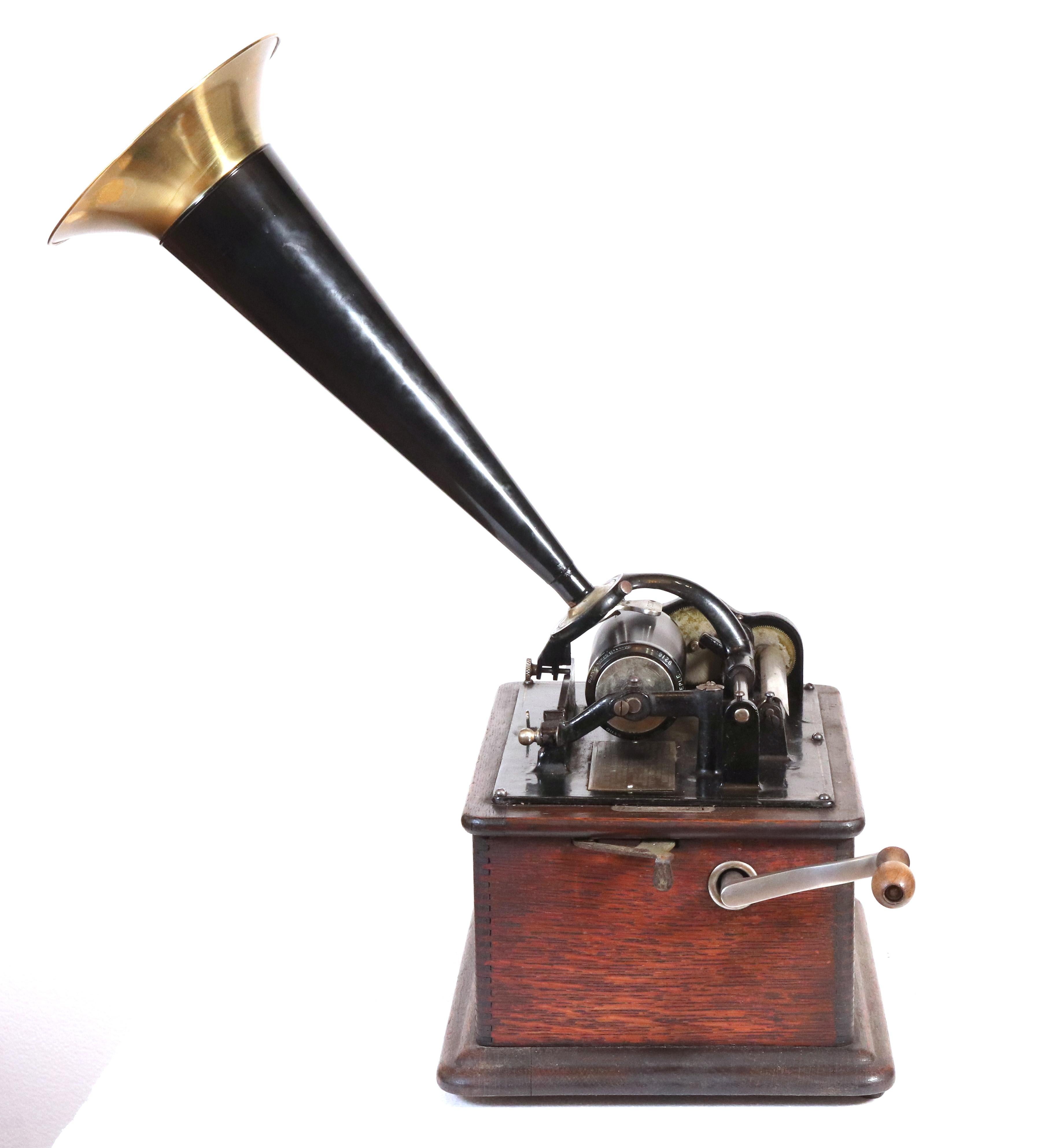 1905 Antiguo fonógrafo estándar Thomas Edison Industrial
