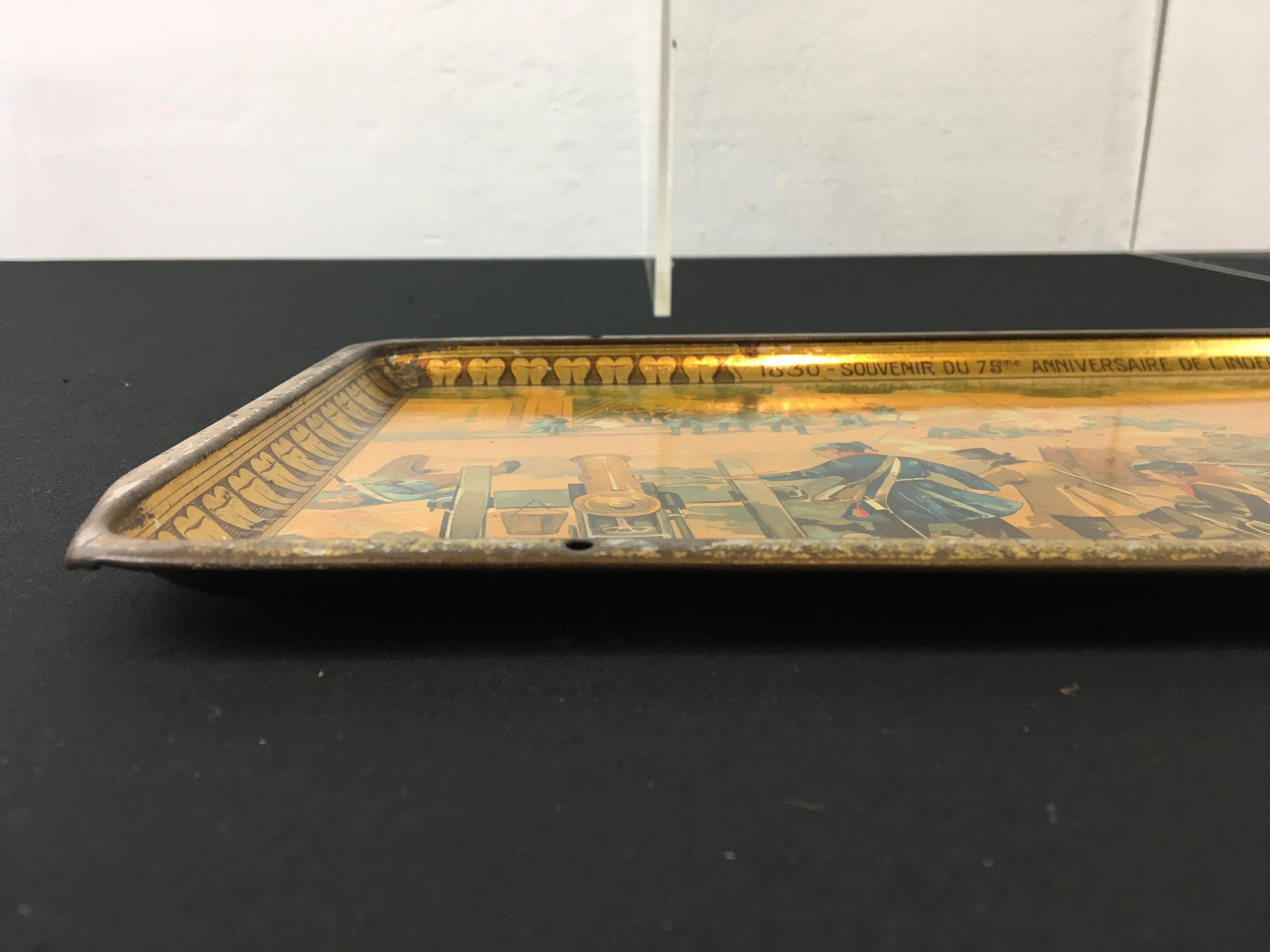 Antique Tray Chocolate Michiels- 1905 - 75 years Independence Belgium For Sale 6