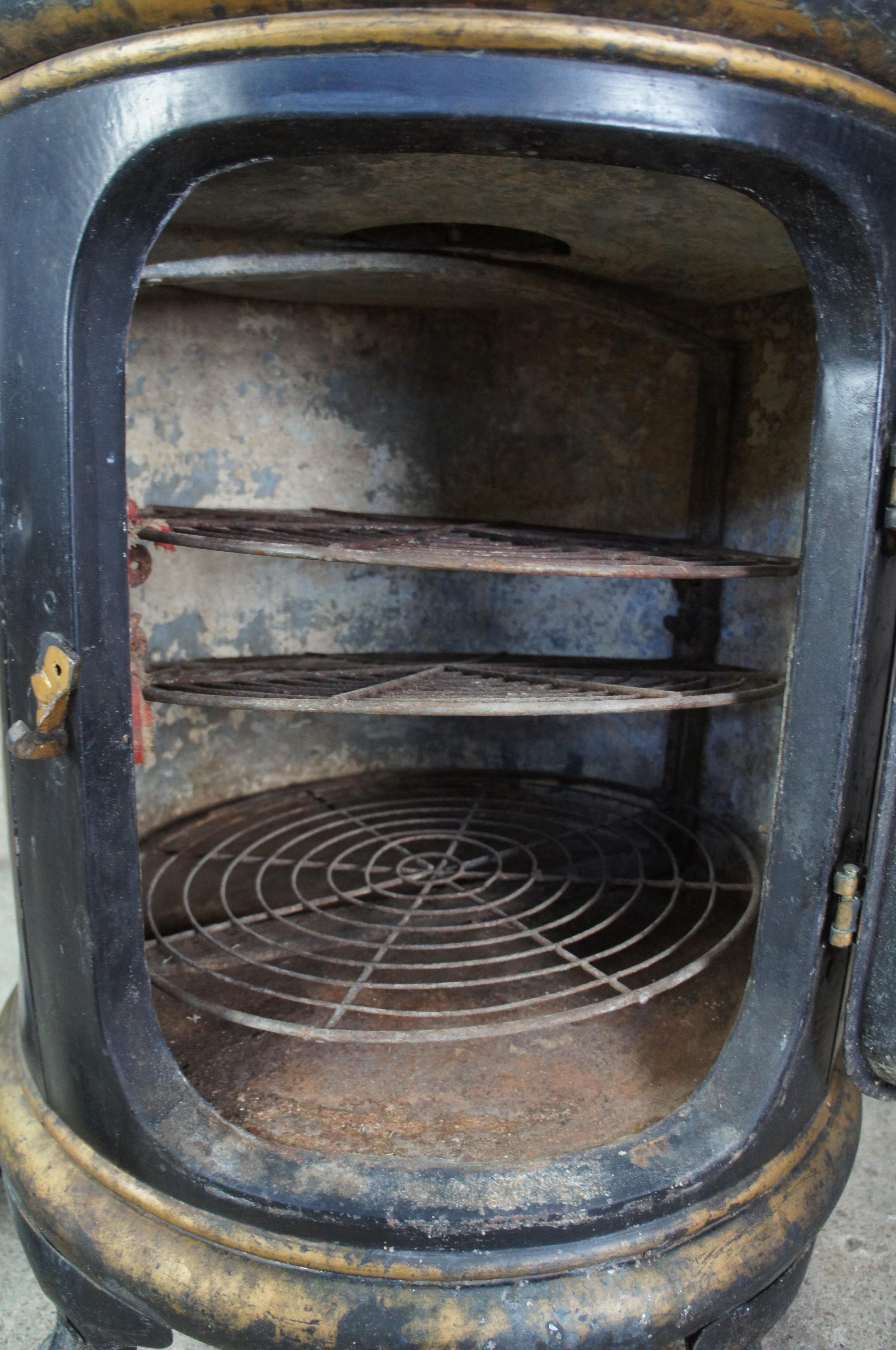 Early 20th Century 1905 Antique White Frost Refrigerator Co Industrial Pressed Steel Metal Ice Box