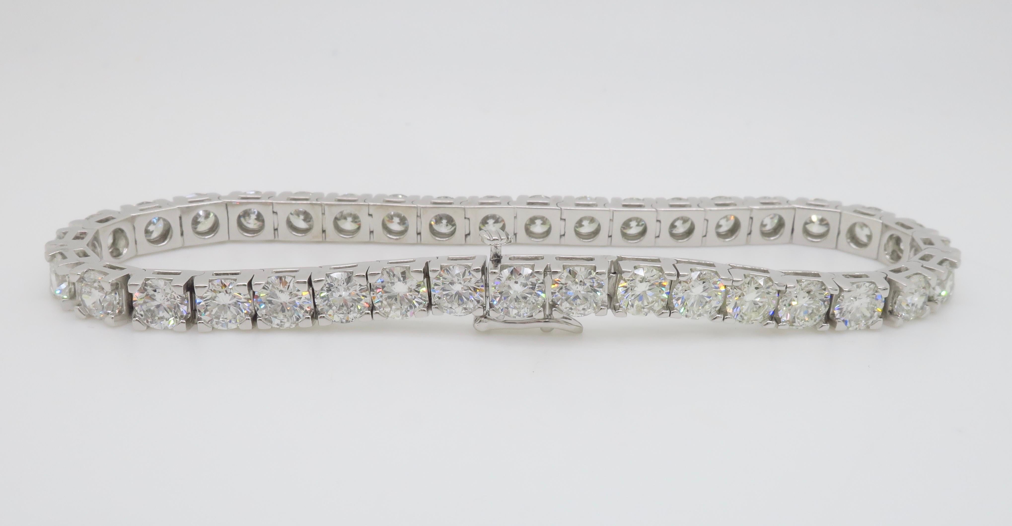 Bracciale tennis con diamanti da 19,05 carati, media di 0,50 carati per ogni pietra 1