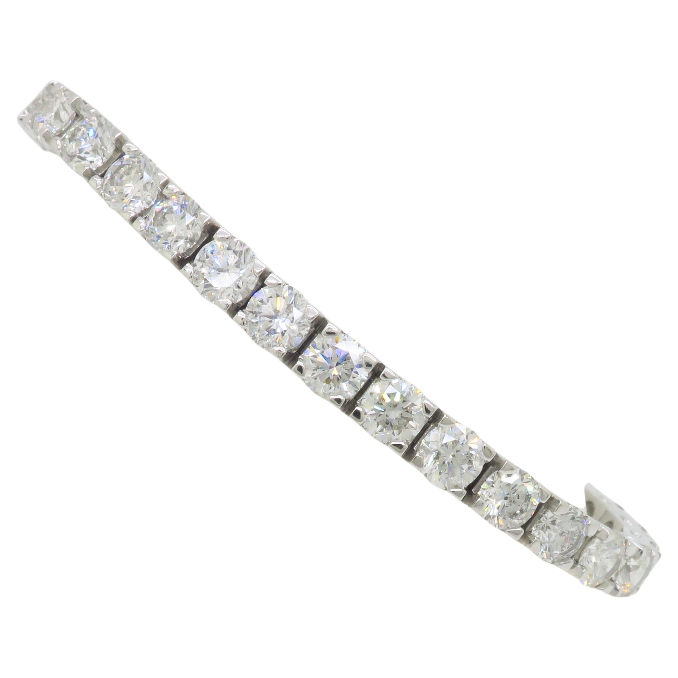 19.05 Carat Diamond Tennis Bracelet Average .50ct Each Stone