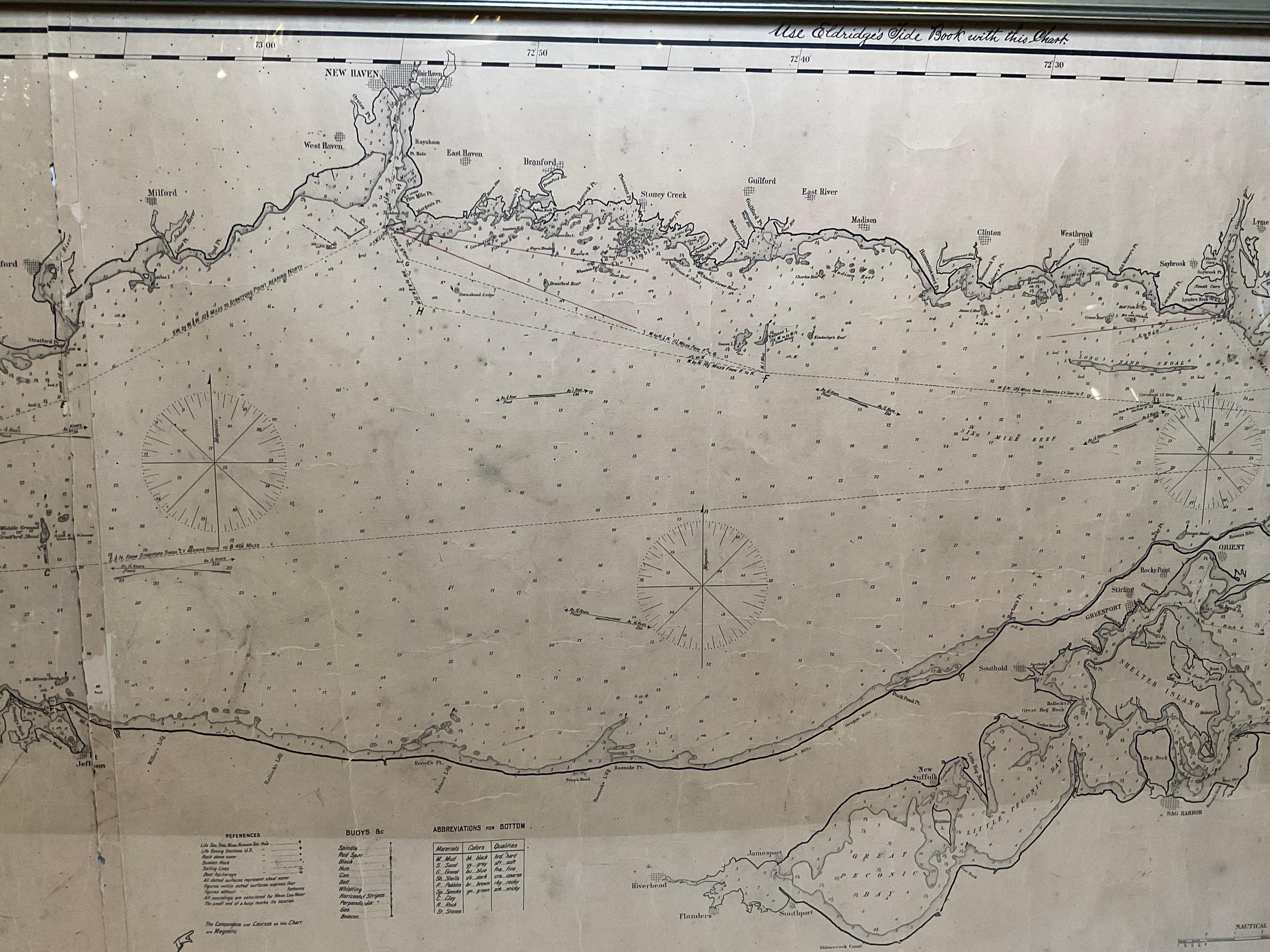 1905 Charte des Long Island Sound von Eldridge im Angebot 6