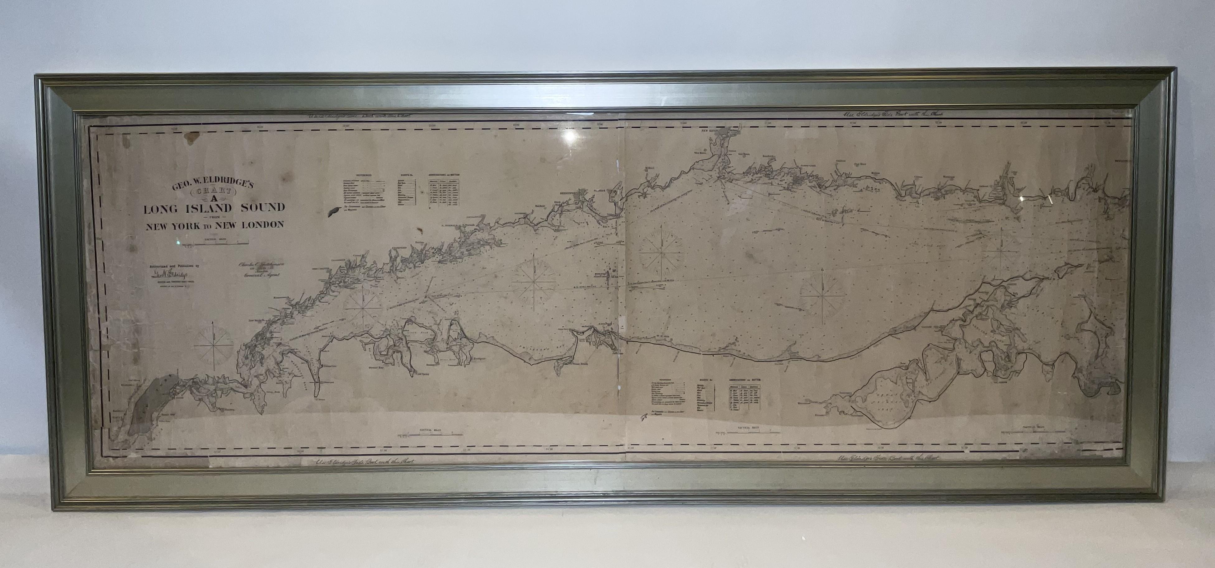 1905 Charte des Long Island Sound von Eldridge (Nordamerikanisch) im Angebot