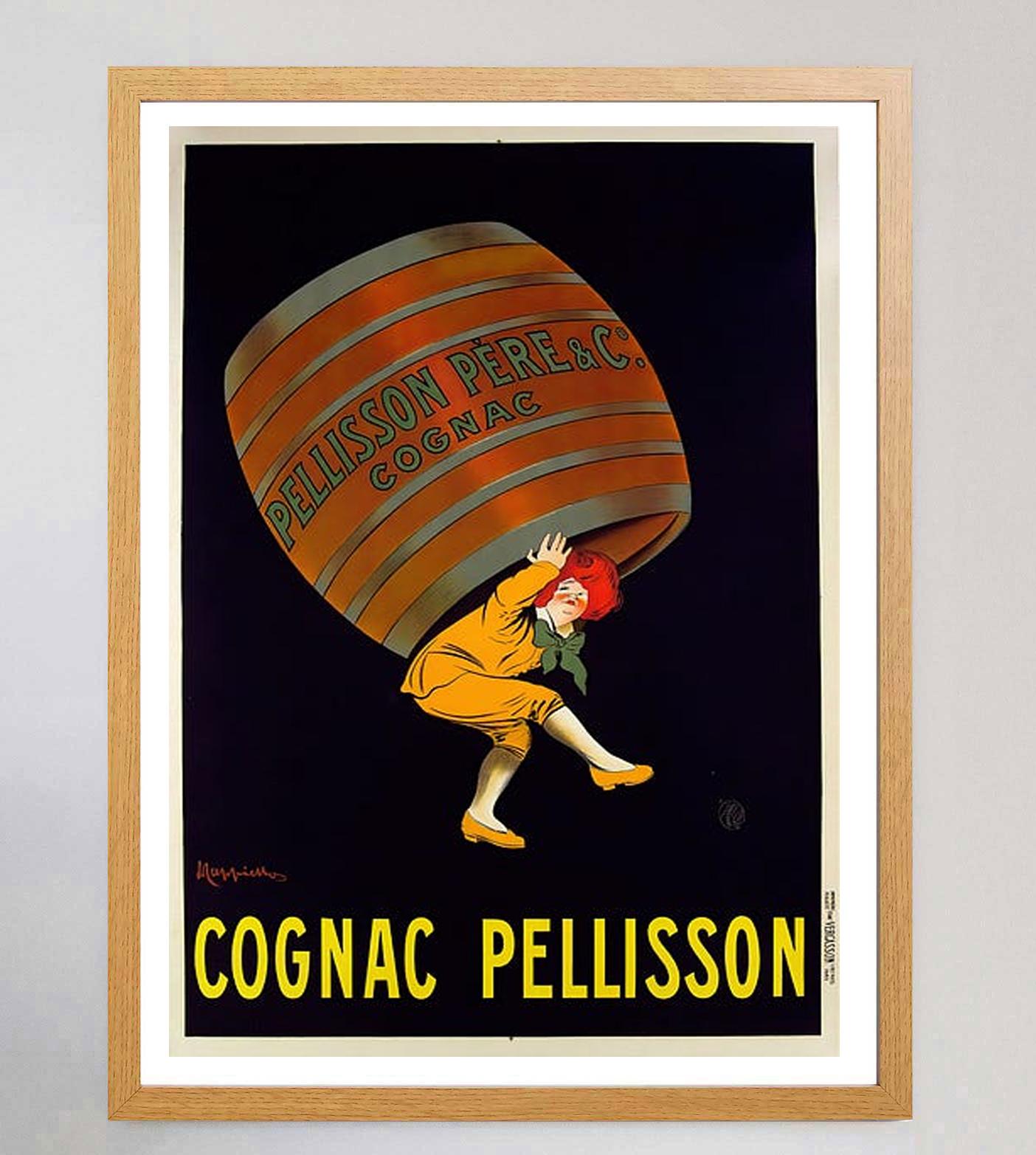French 1905 Cognac Pellisson Original Vintage Poster For Sale