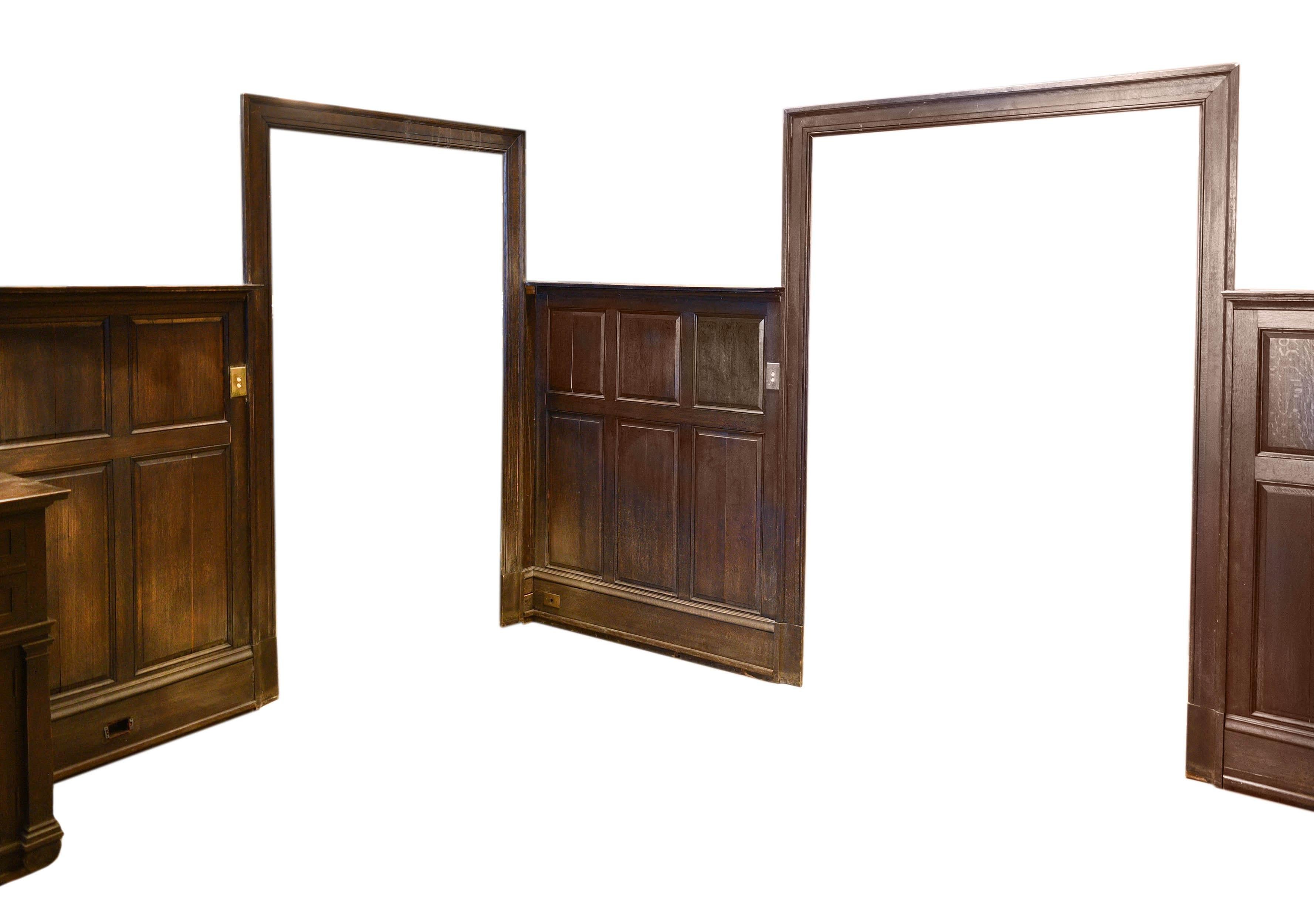 Early 20th Century 1905 Dark Oak Paneled Dining Room