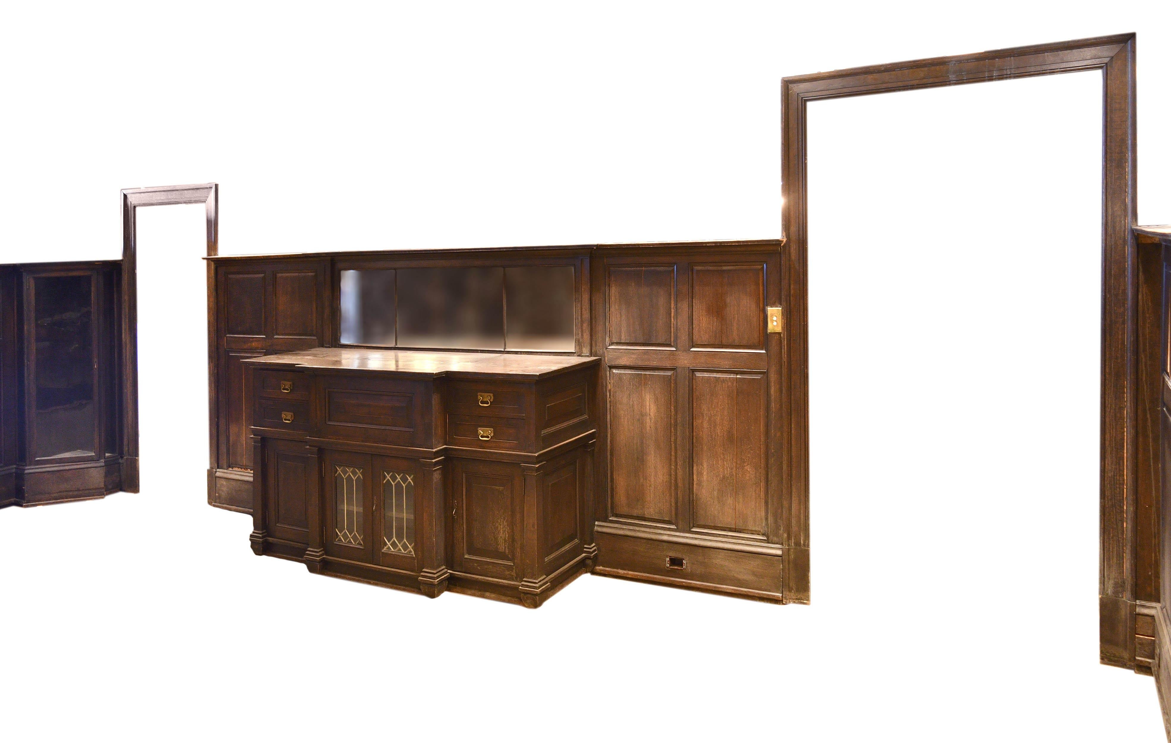 1905 Dark Oak Paneled Dining Room 2