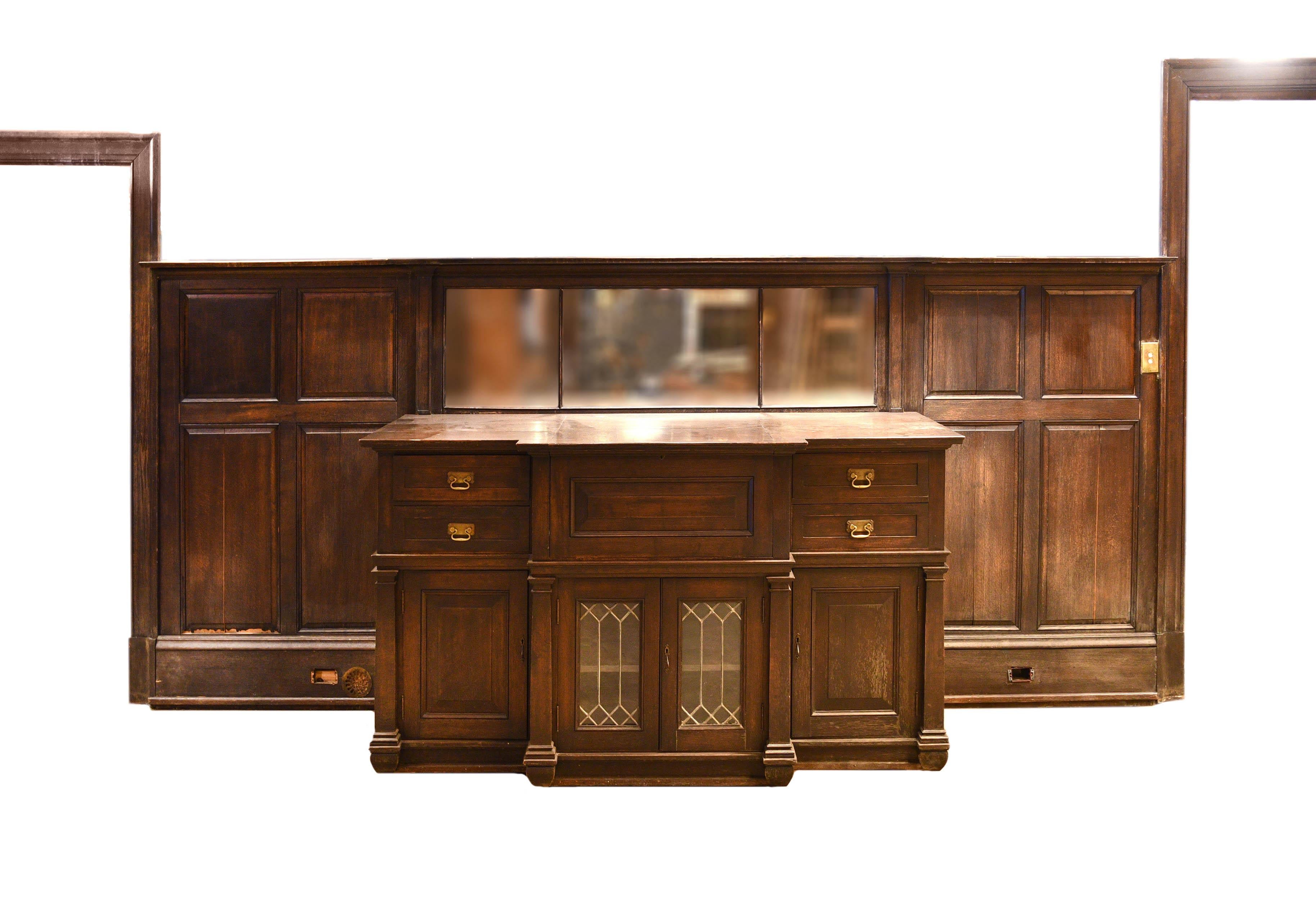 1905 Dark Oak Paneled Dining Room 3