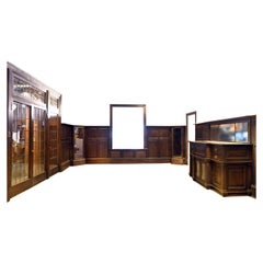 1905 Dark Oak Paneled Dining Room