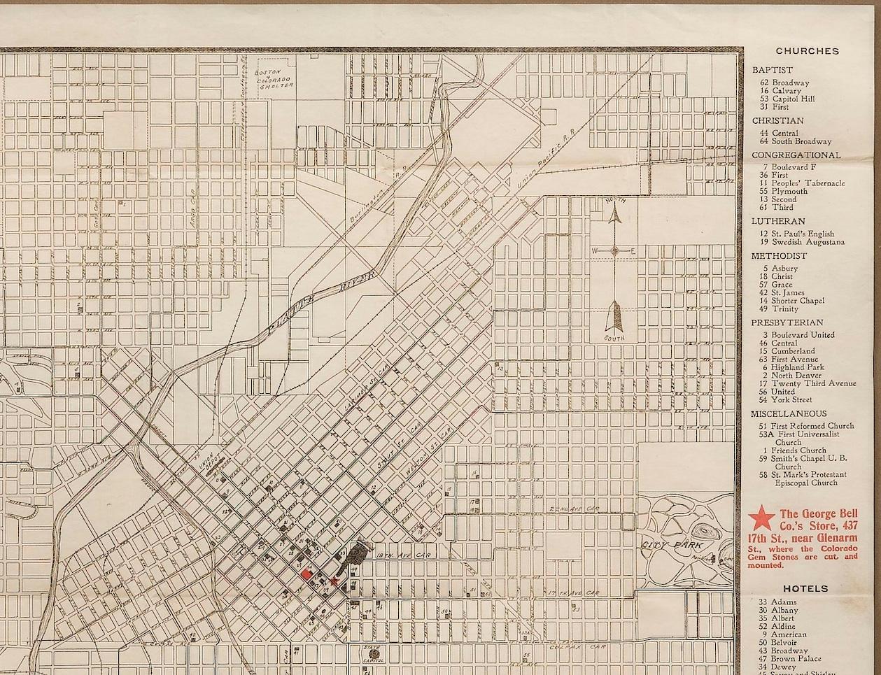 denver county map with streets