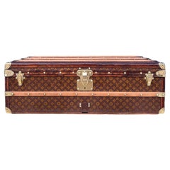 1905 Louis Vuitton leather & Brass Malle cabin trunk