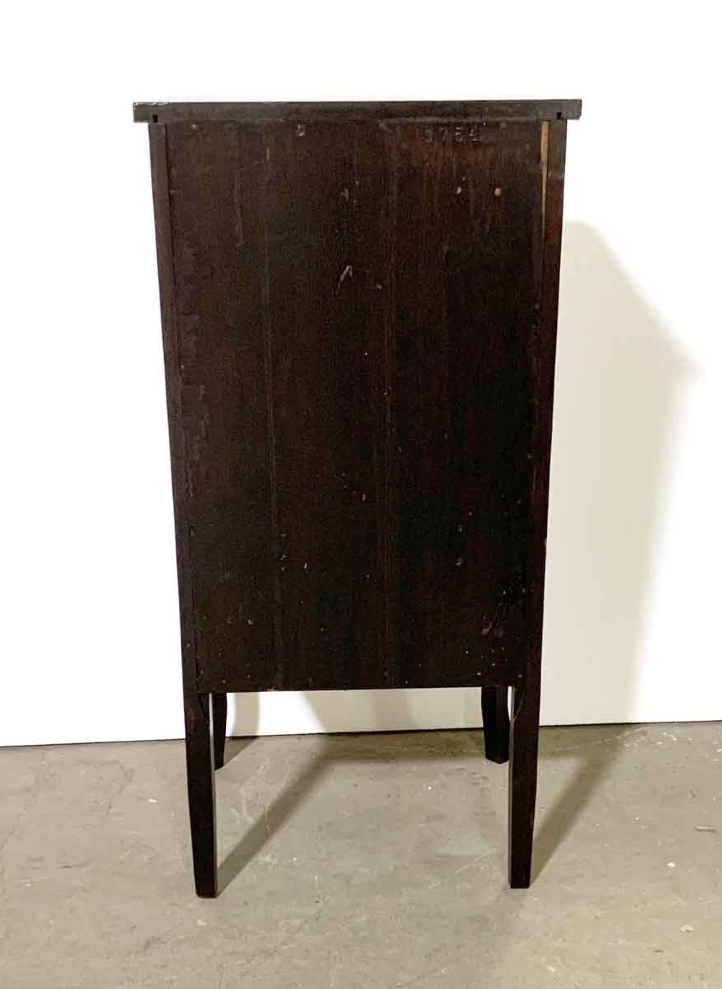 1905 Walnut Music Record Cabinet with Cabriolet Legs and 7 Shelves In Good Condition In New York, NY