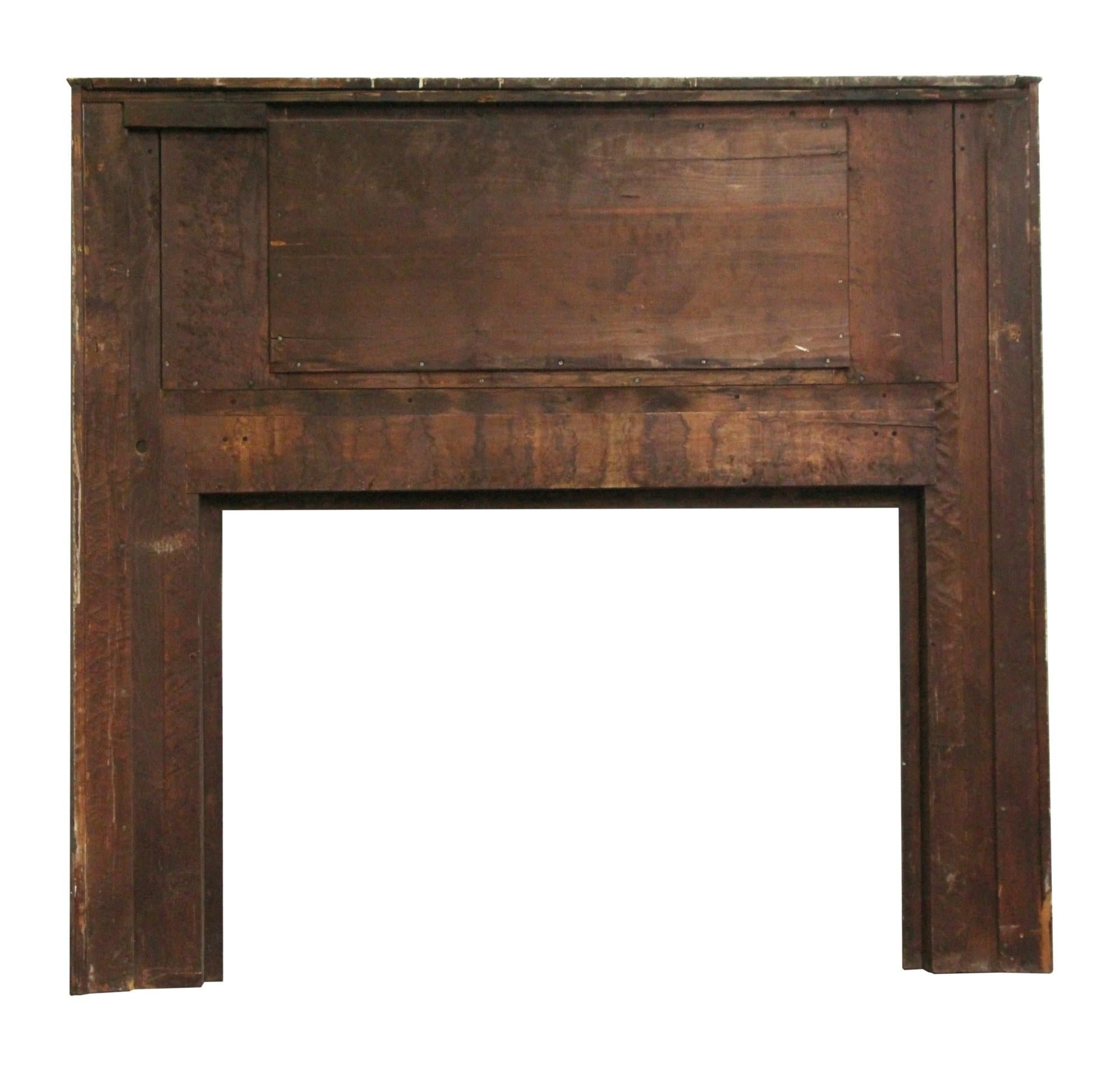 1905 Wooden Mantel with Beveled Mirror 7