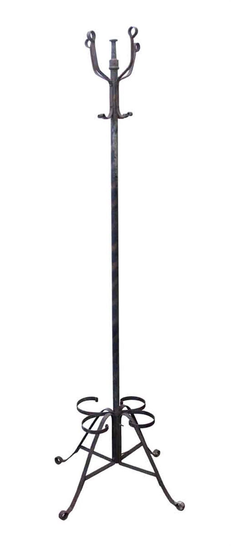 1905 Wrought Iron and Steel Coat Tree with a Copper Wash Design For