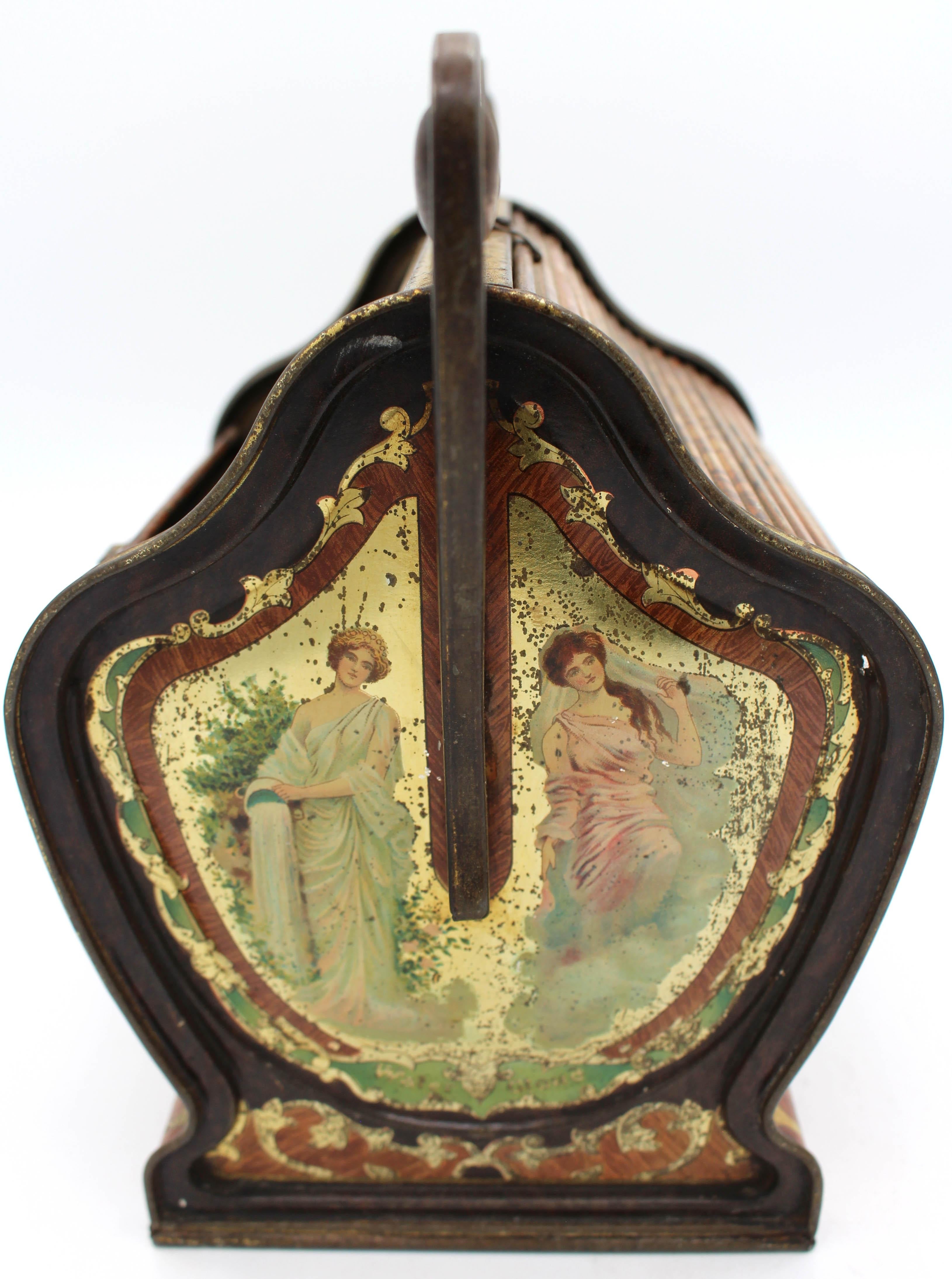 1906 Art Nouveau Biscuit Tin by Huntley & Palmers For Sale 3
